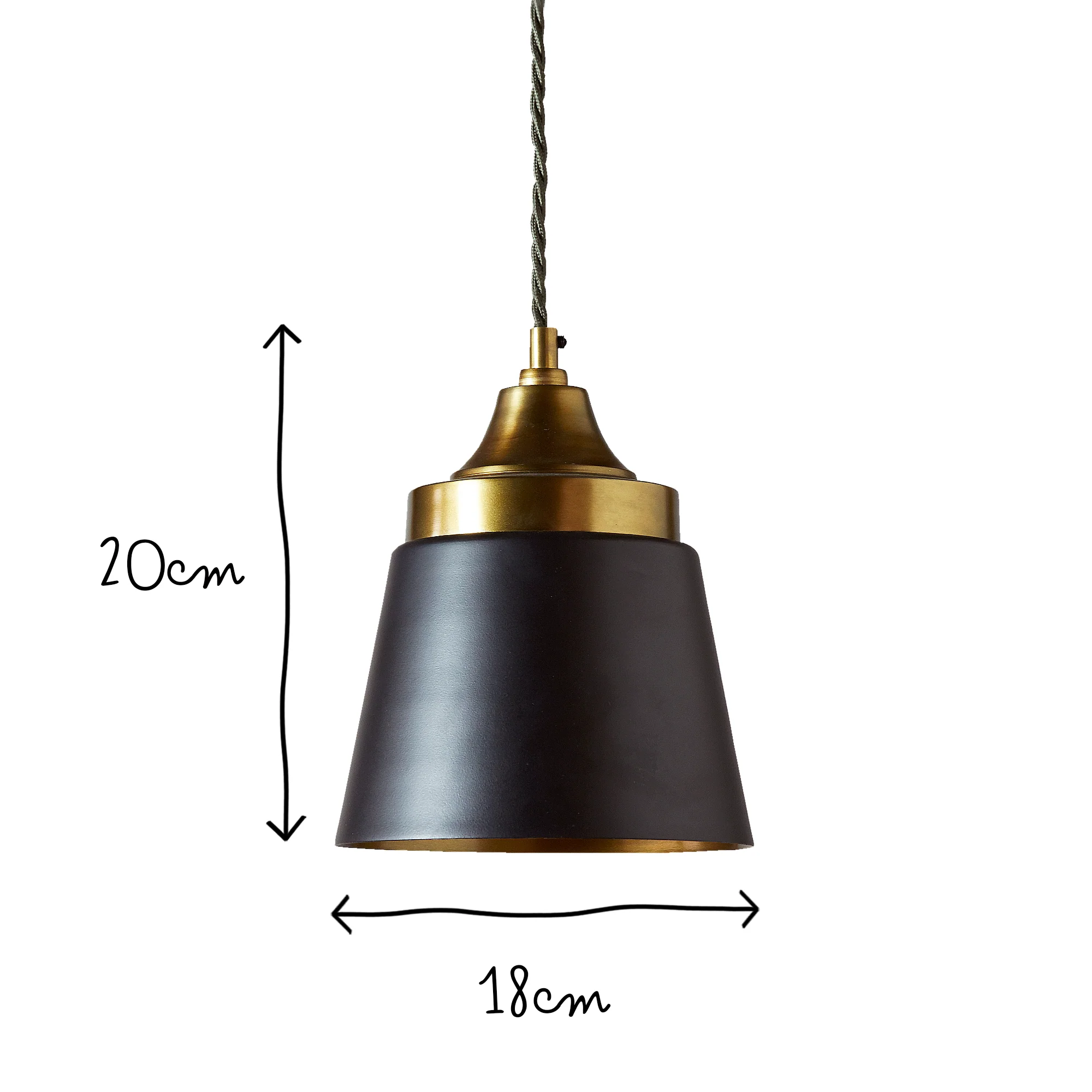 McAtty black pendant with brass interior - Image 5