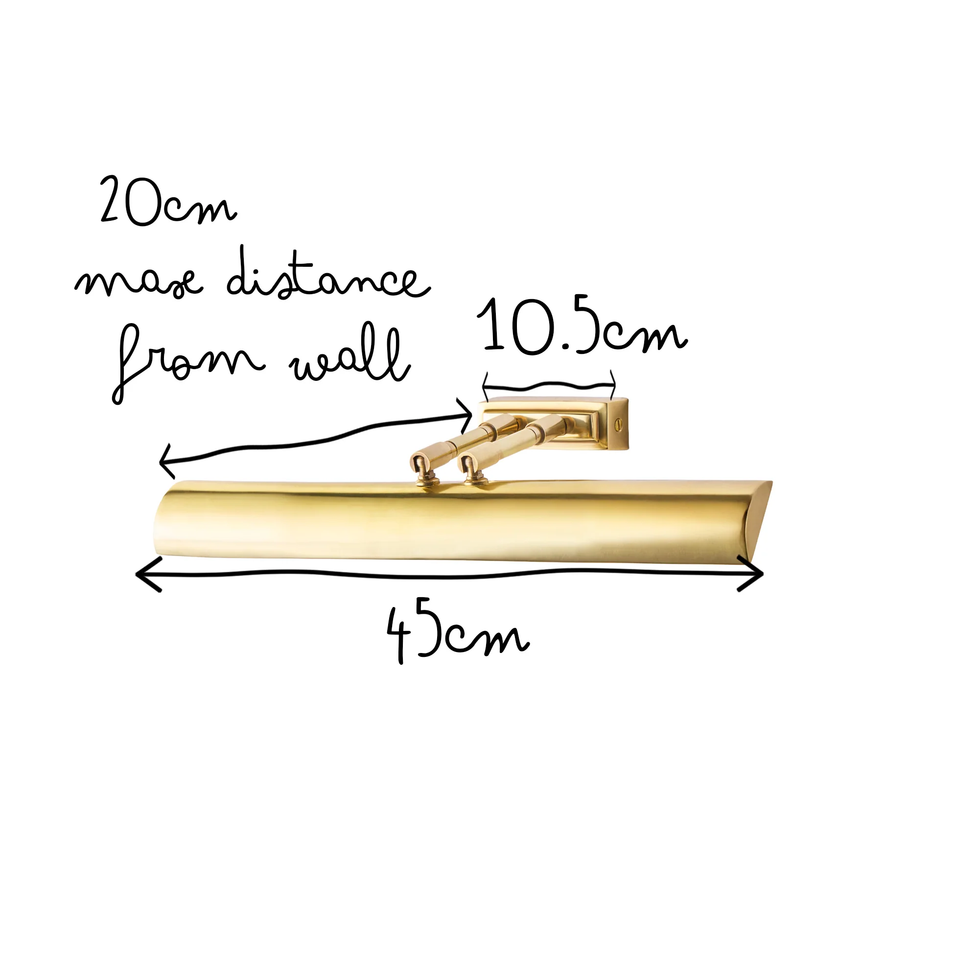 Medium Lautrec picture light in antique brass - Image 13