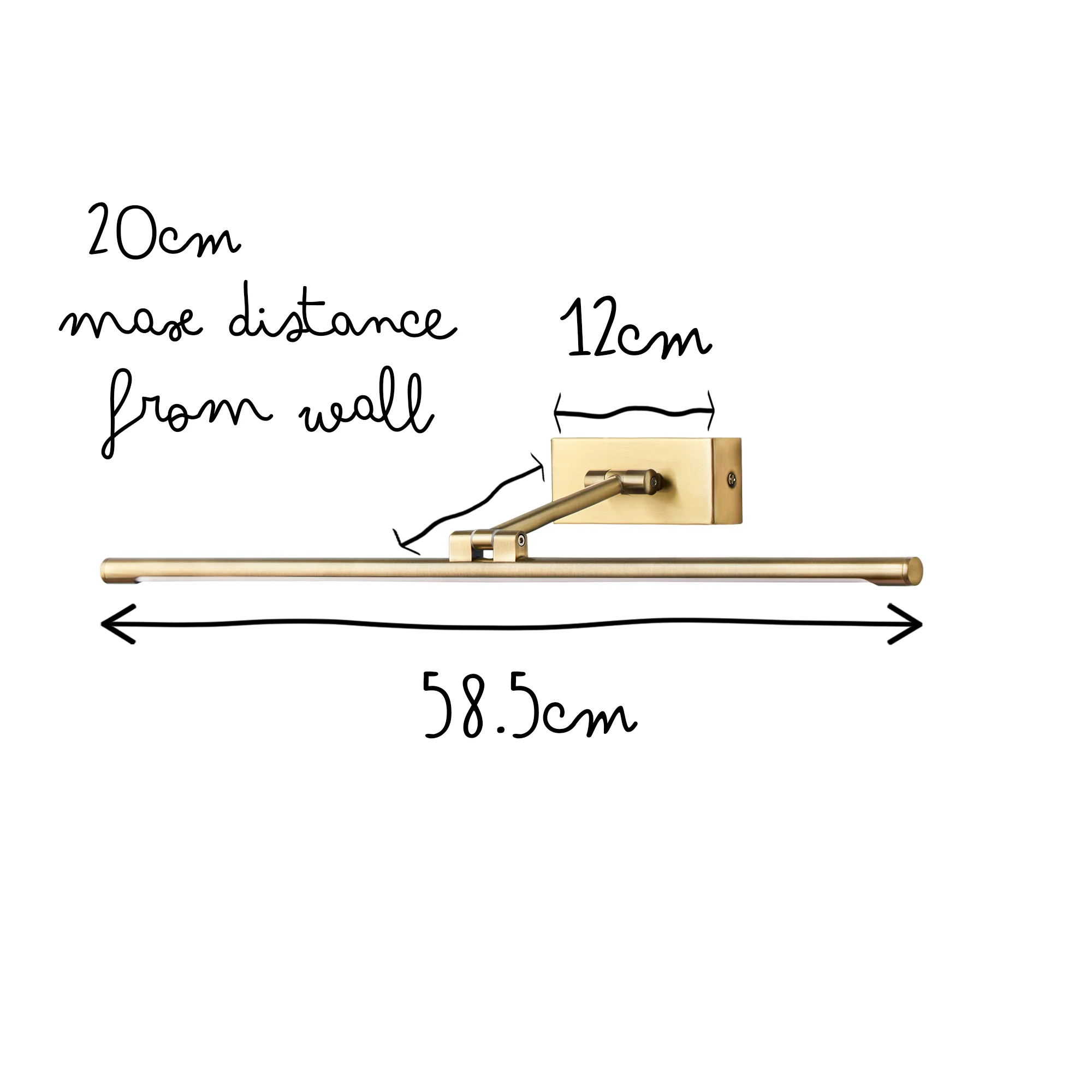 Medium Milton picture light in brass - Image 12