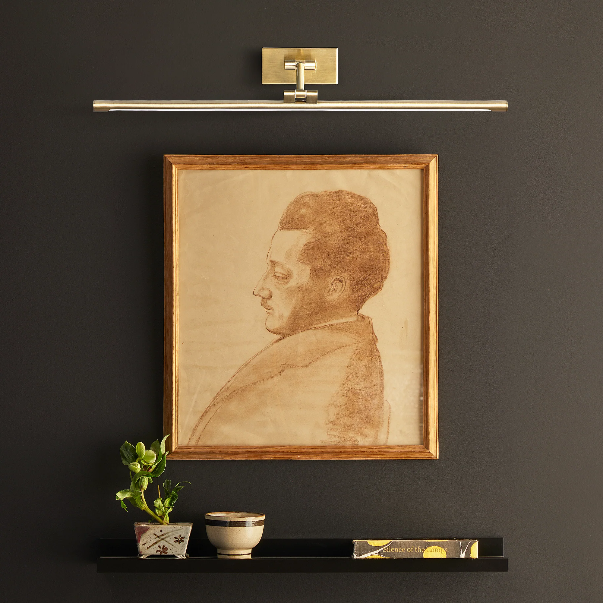 Medium Milton picture light in brass - Image 2