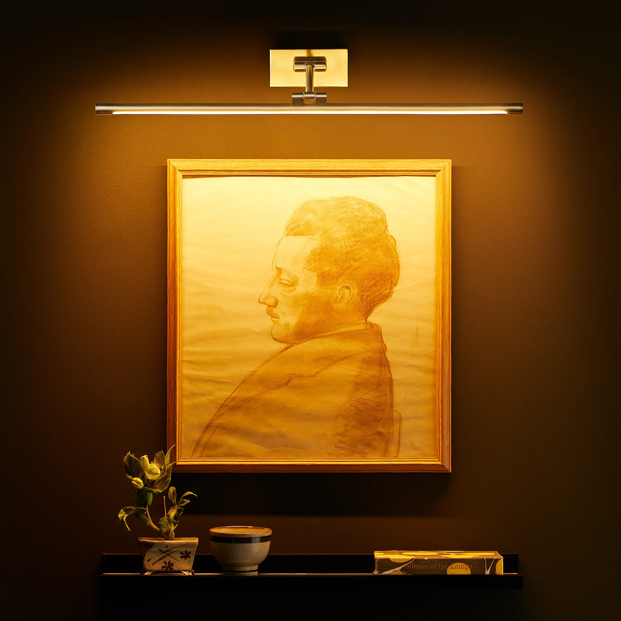 Medium Milton picture light in brass - Image 3