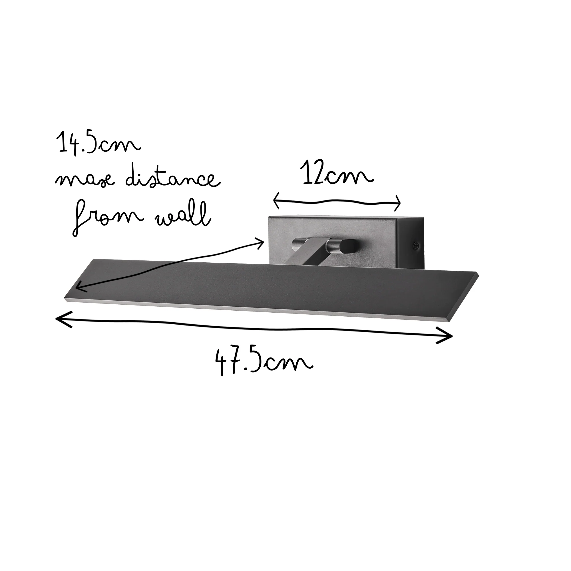 Medium Pelton picture light in black - Image 10