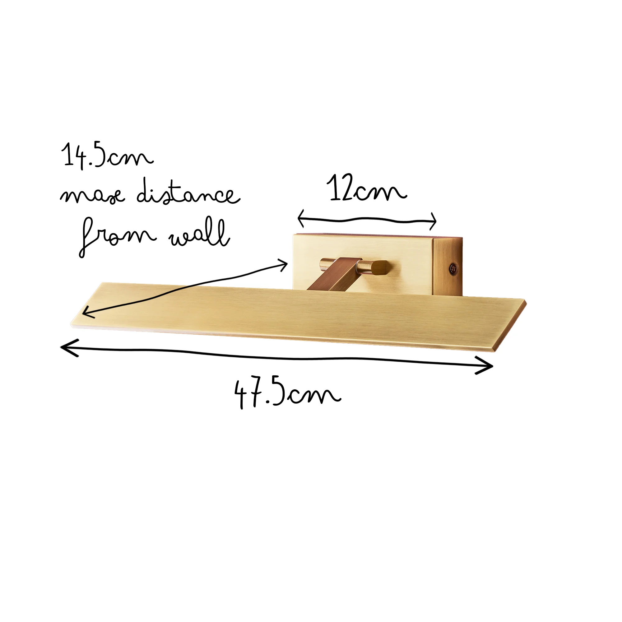 Medium Pelton picture light in brass - Image 10