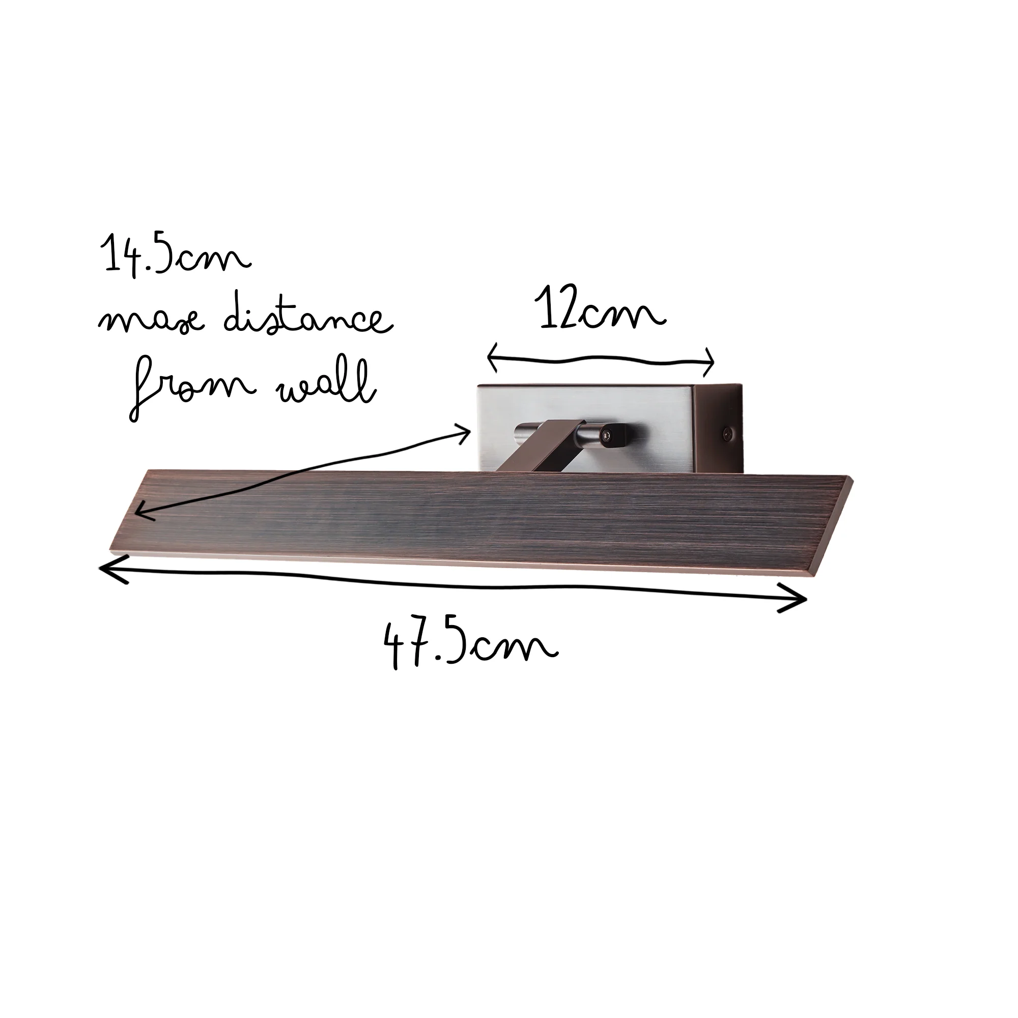 Medium Pelton picture light in bronze - Image 10