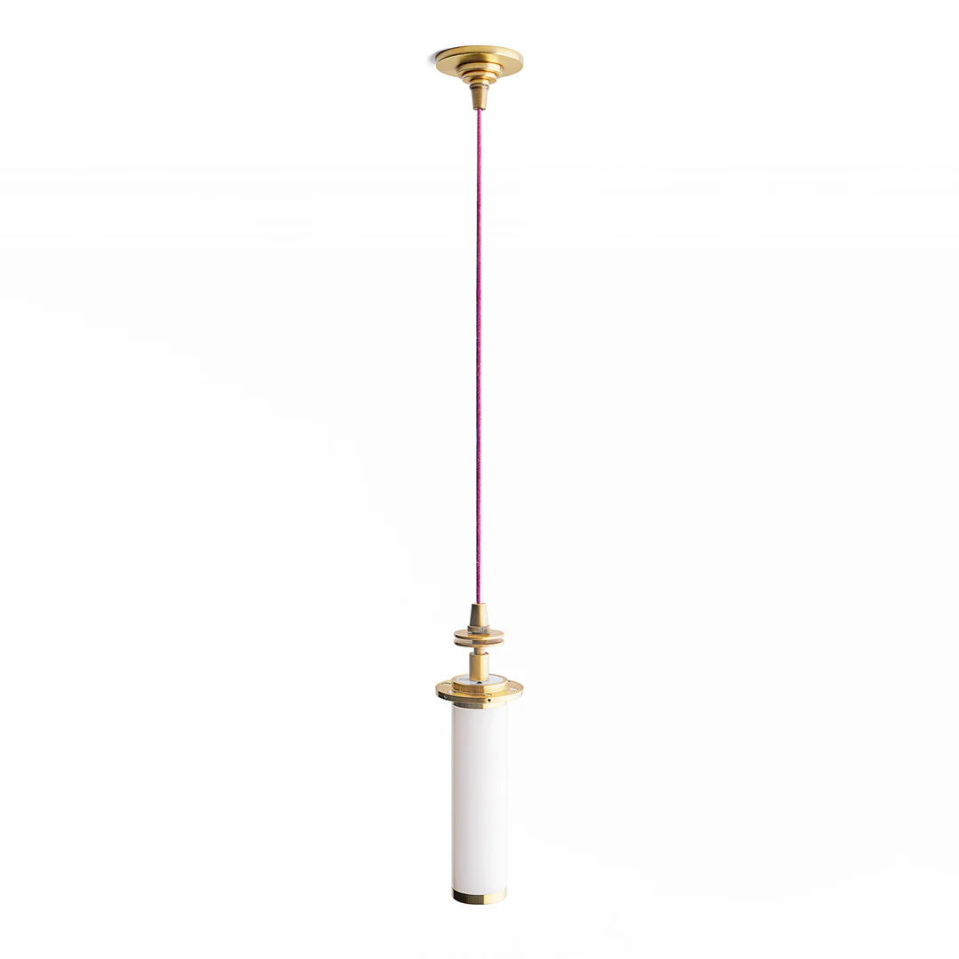 Mini elbow rechargeable pendant kit in antique brass
