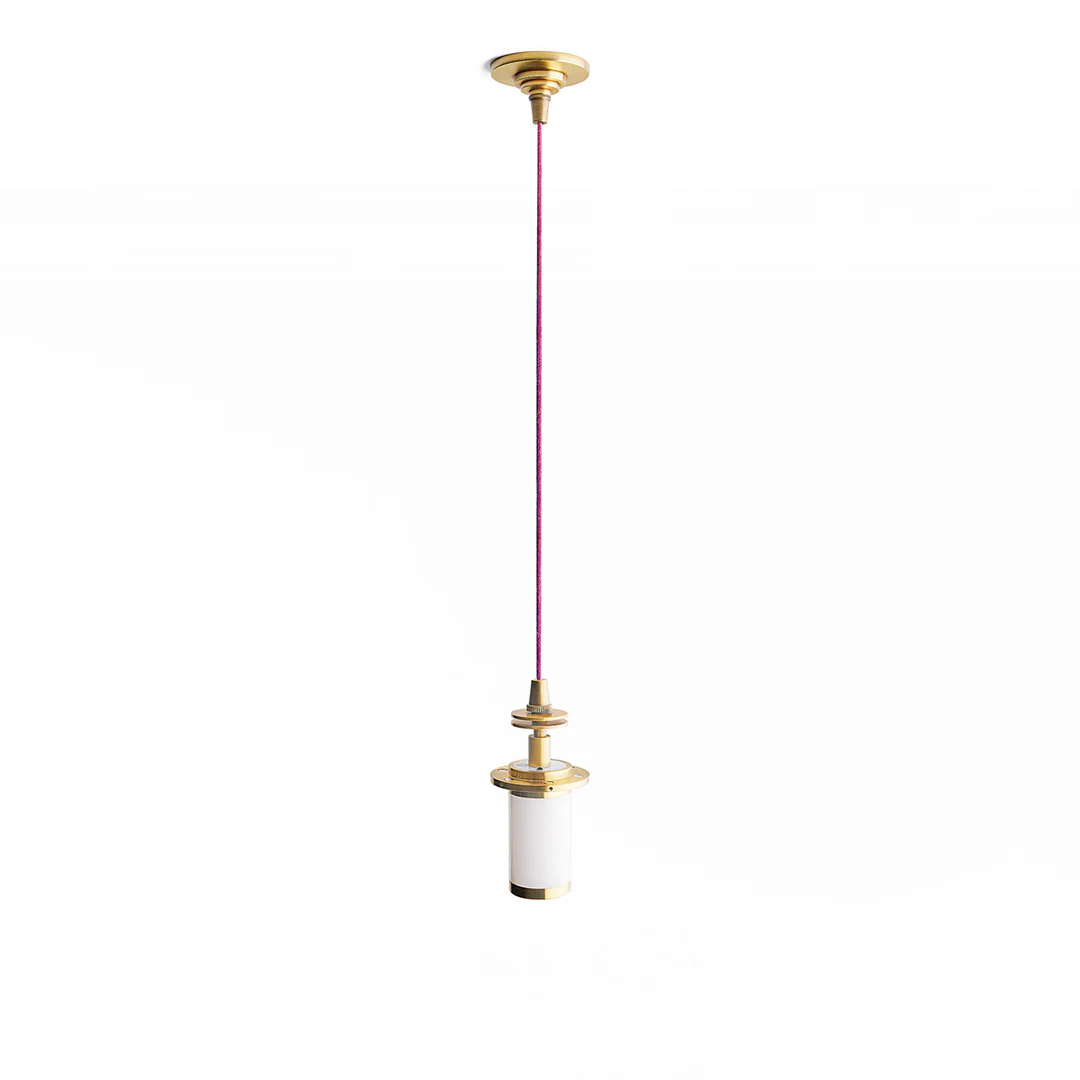 Mini elbow rechargeable pendant kit in antique brass