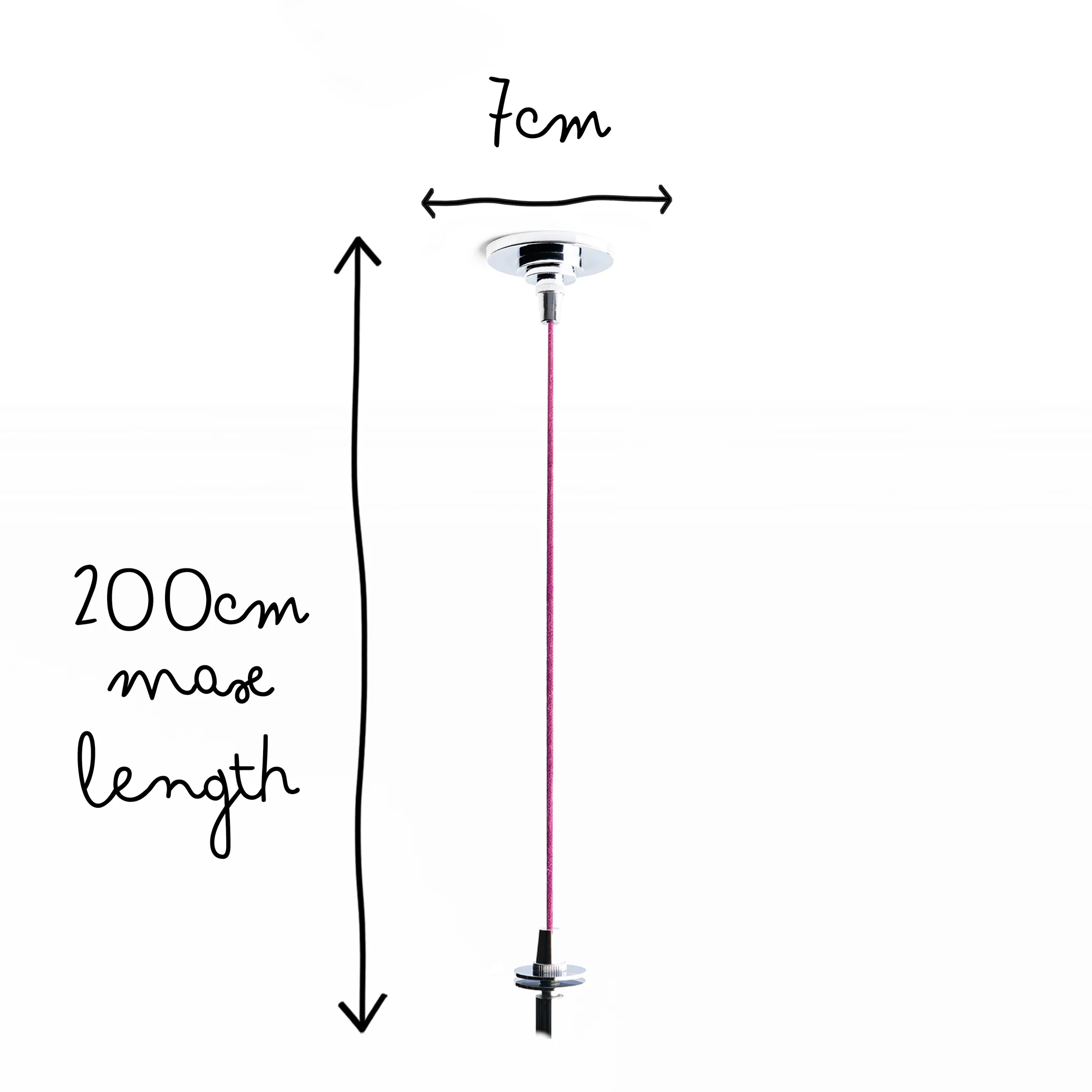 Mini elbow rechargeable pendant kit in chrome - Image 9