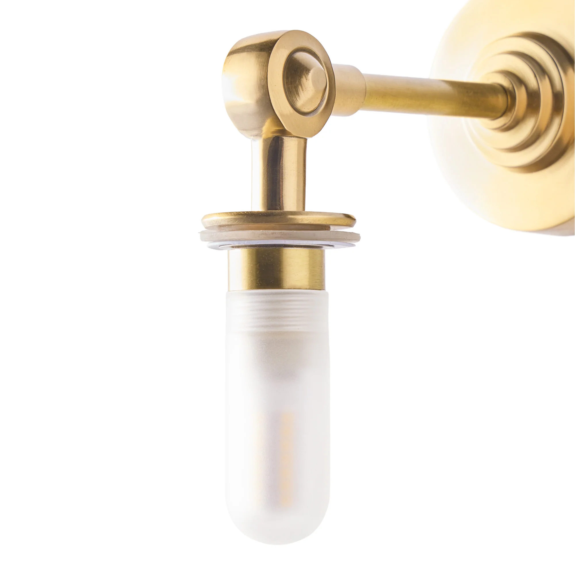 Mini elbow wall fitting IP44 in antique brass - Image 4