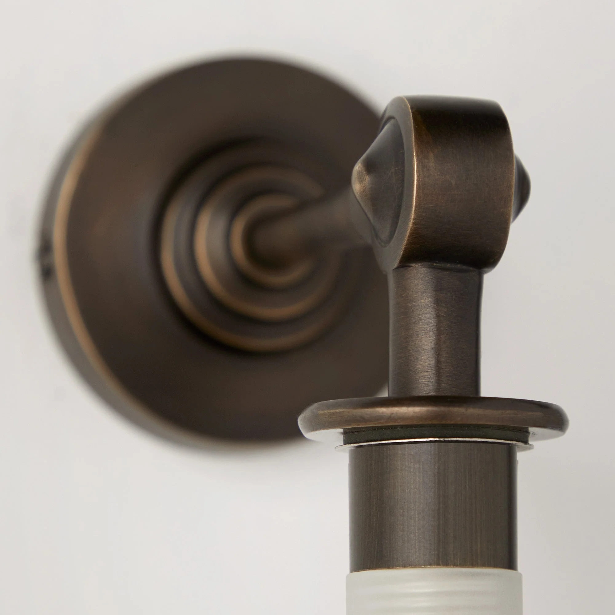 Mini elbow wall fitting IP44 in antique bronze - Image 2