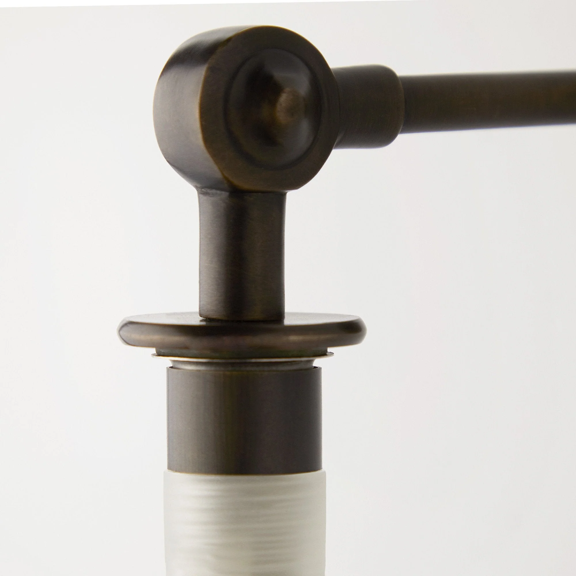 Mini elbow wall fitting IP44 in antique bronze - Image 5