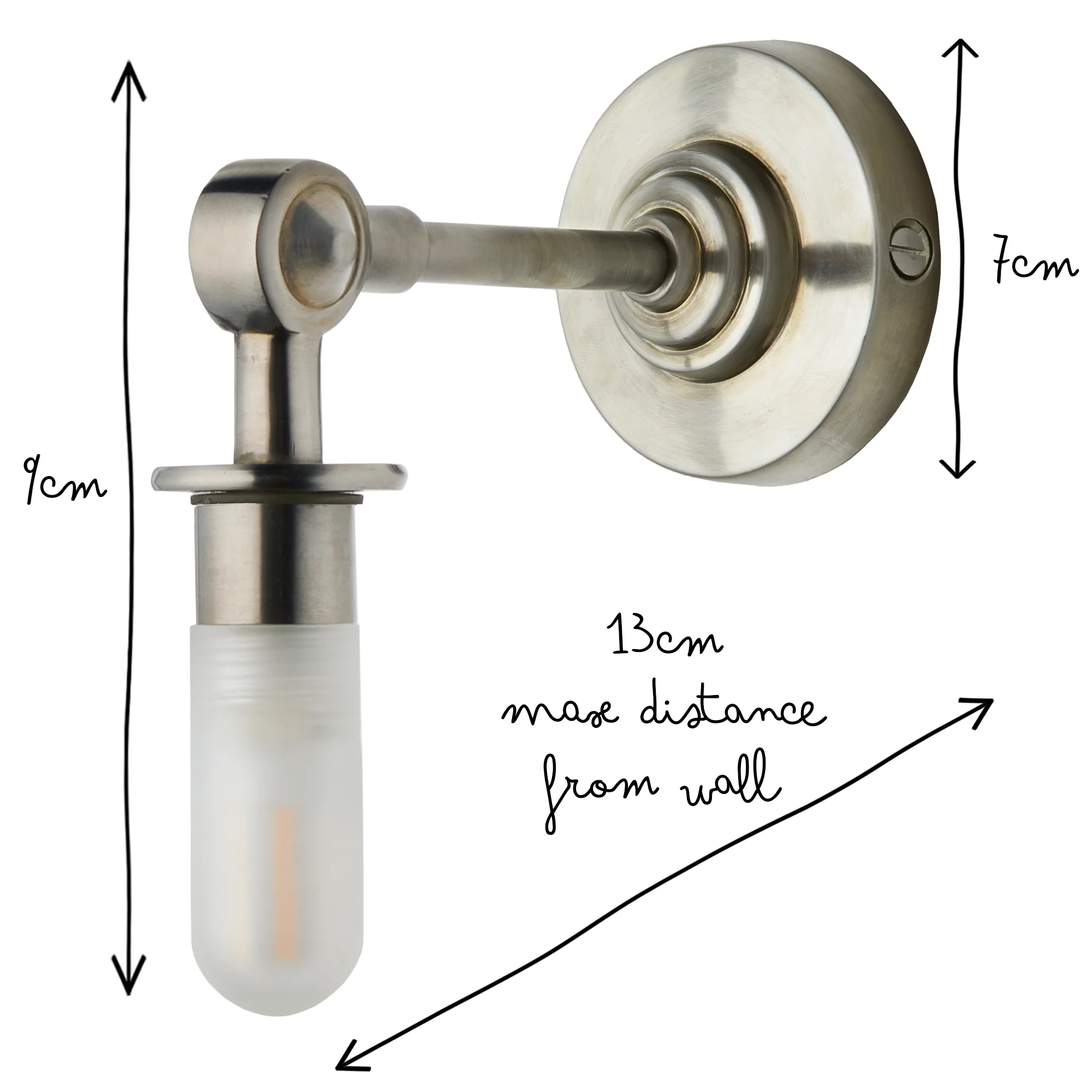 Mini elbow wall fitting IP44 in antique silver - Image 7