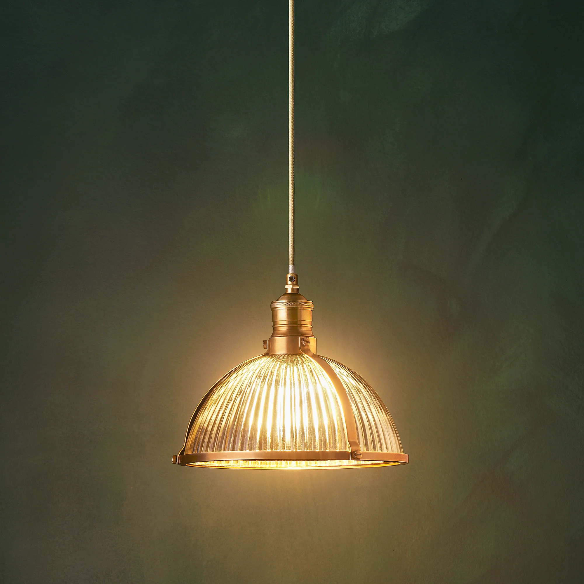 Montana pendant in prismatic glass and brass - Image 2