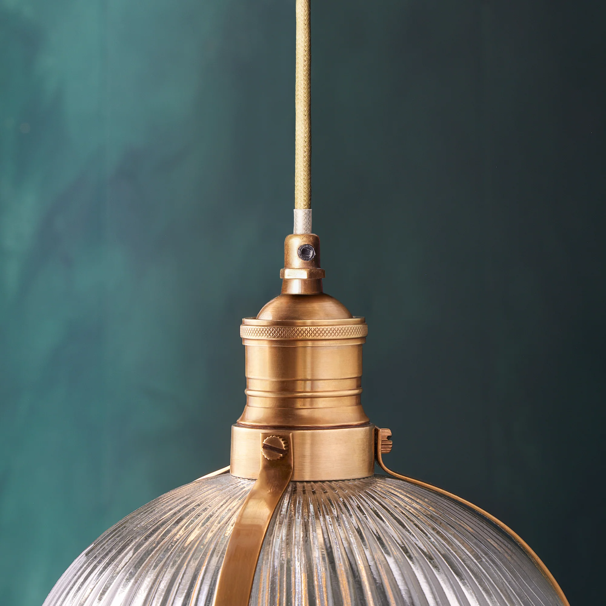 Montana pendant in prismatic glass and brass - Image 3