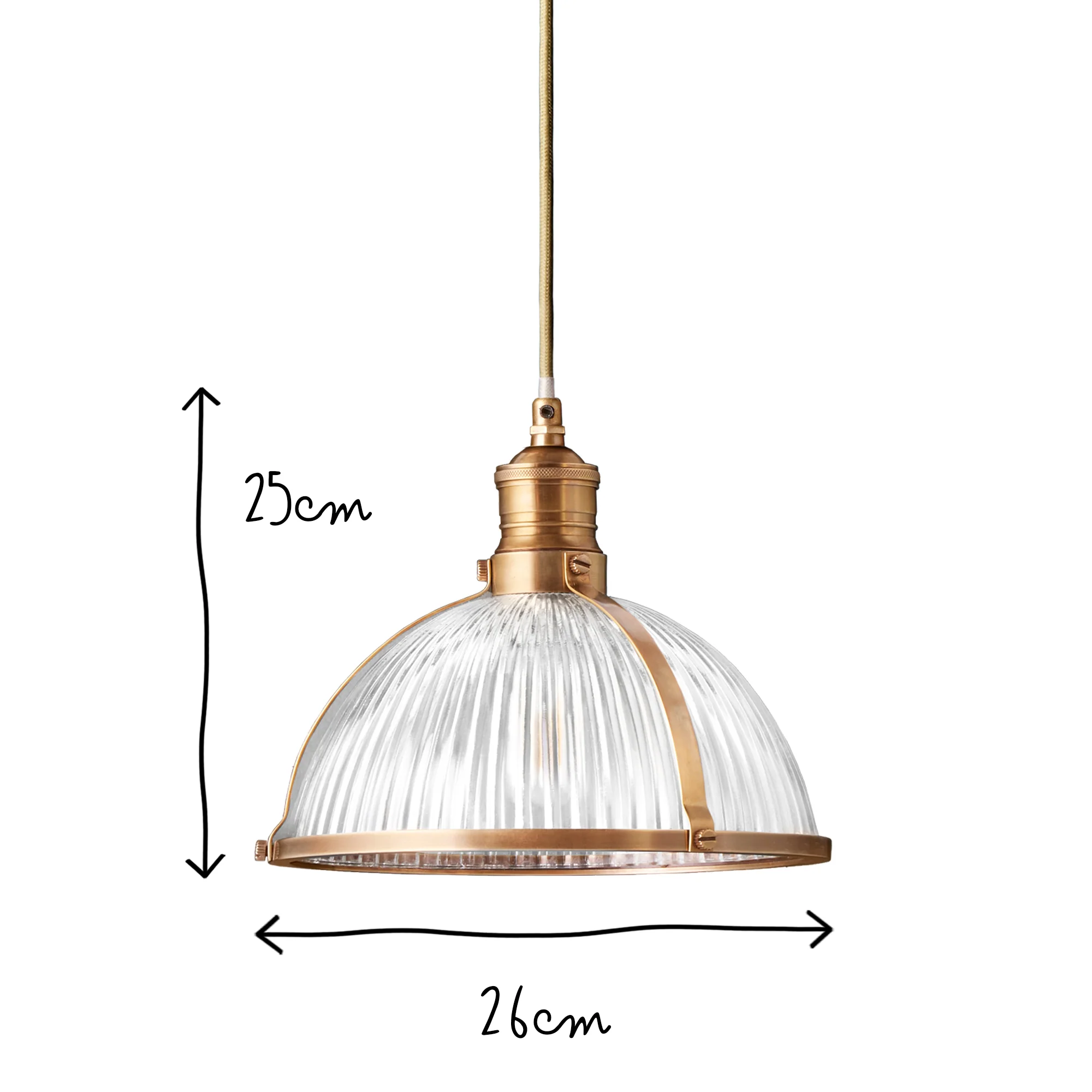 Montana pendant in prismatic glass and brass - Image 9