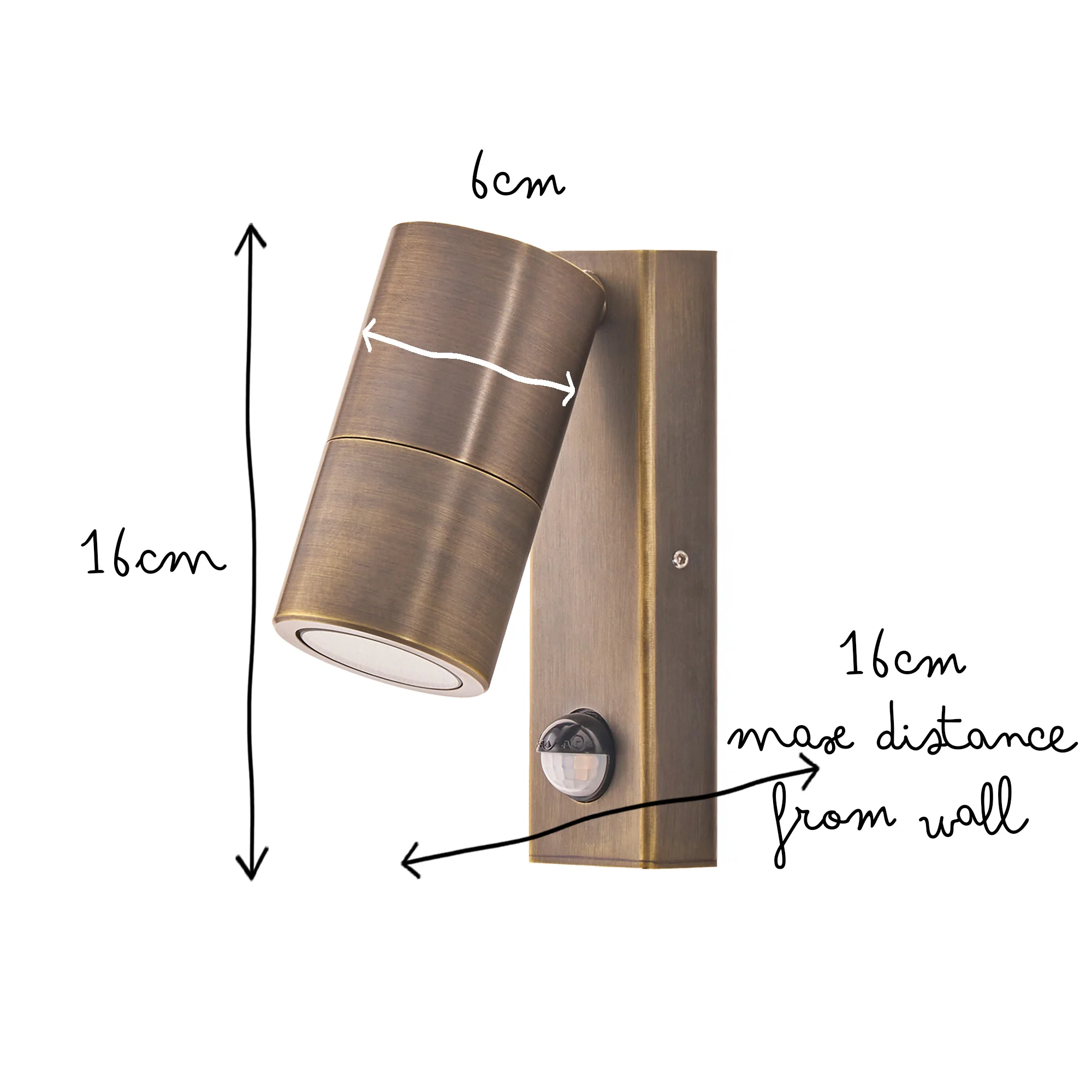 Motion sensor portreath IP65 adjustable pillar light in bronze - Image 14