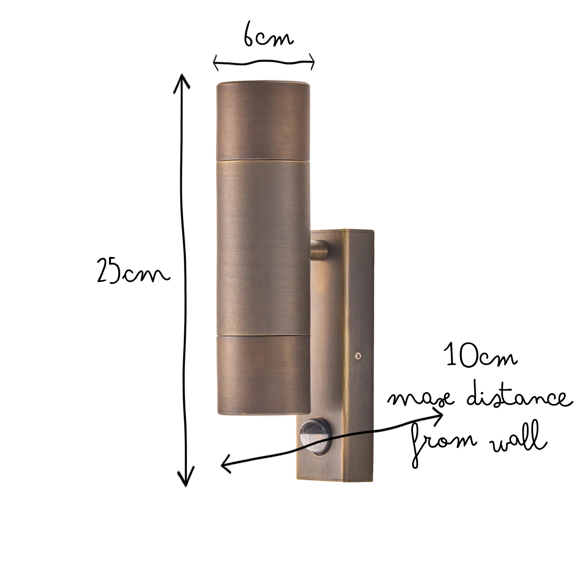 Motion sensor portreath up and down IP65 pillar light in bronze - Image 10