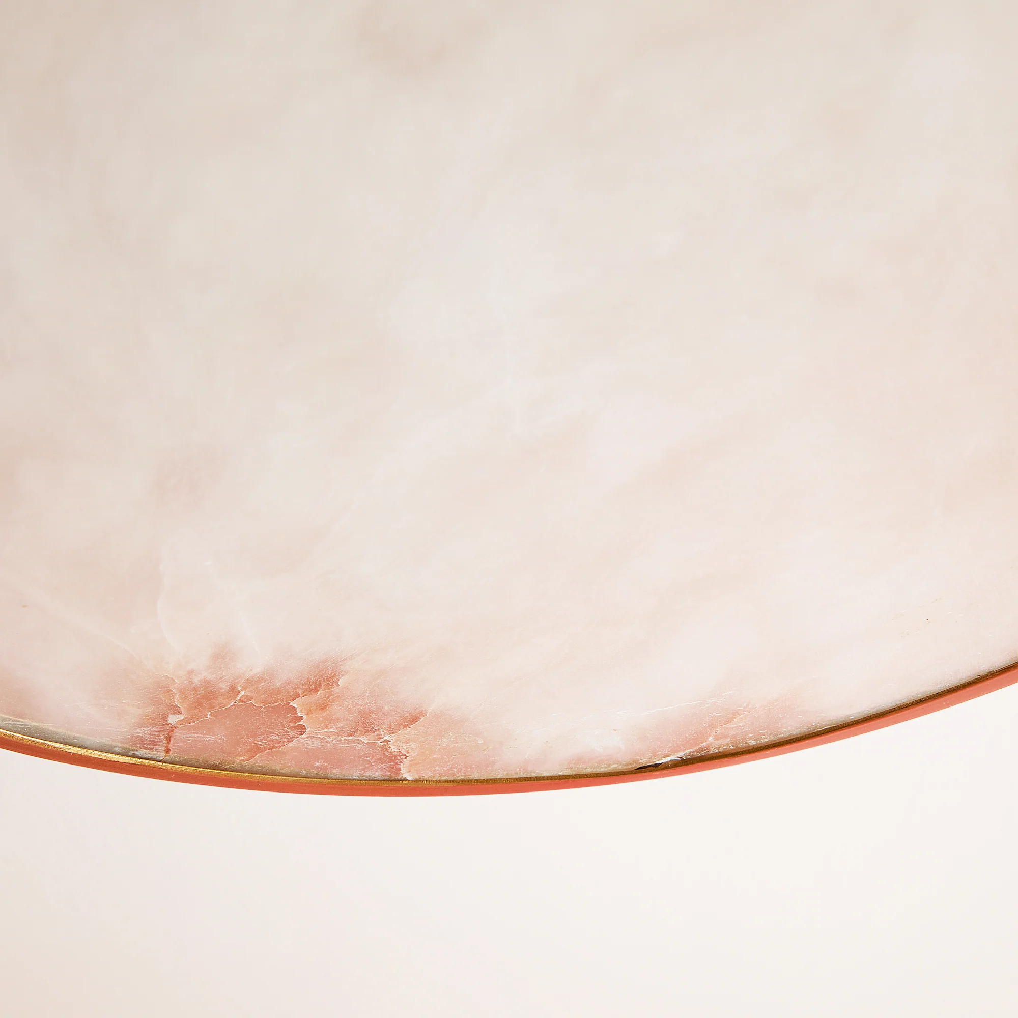 Mulberry IP44 flush light in antique brass and alabaster - Image 5