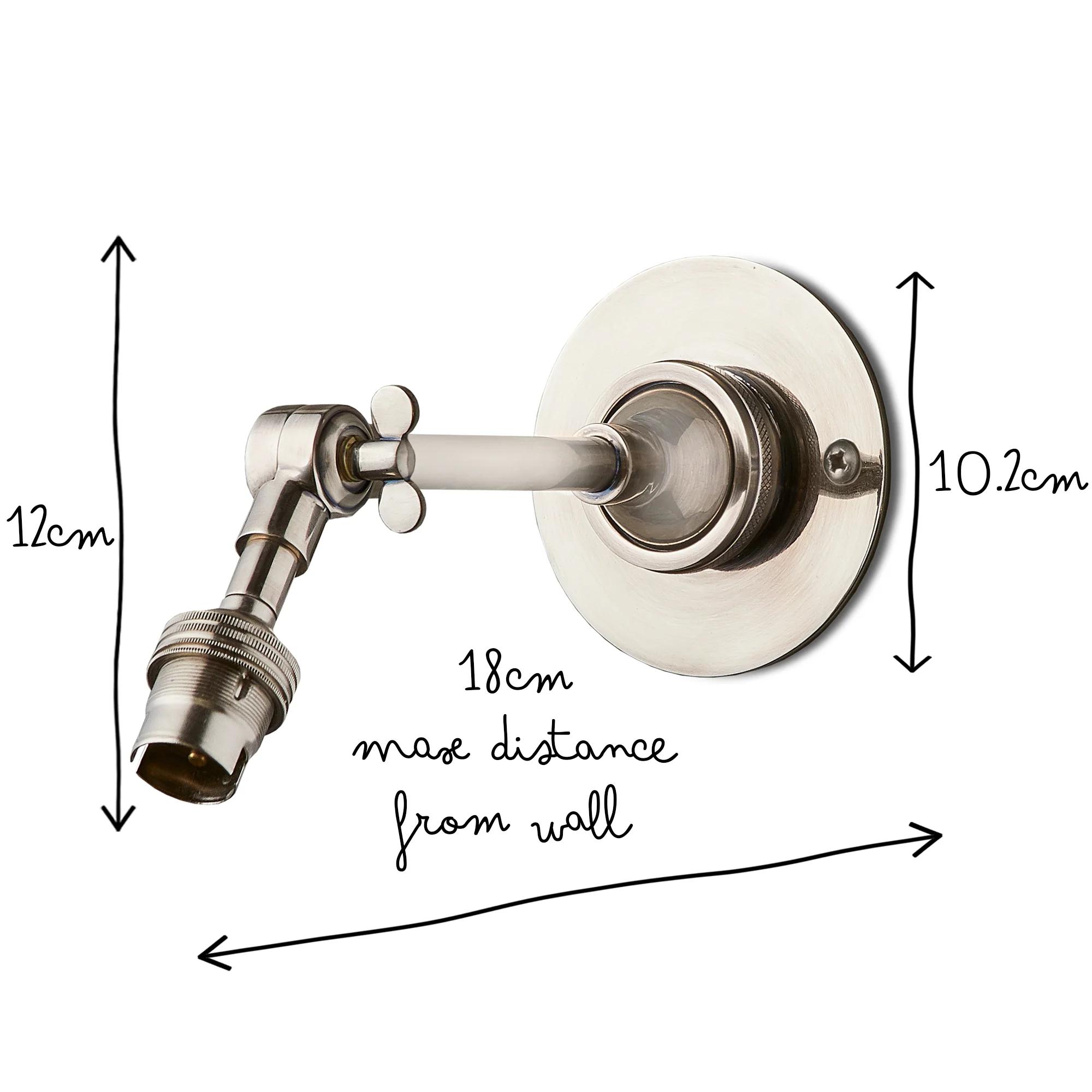 Mumford wall fitting in antique silver - Image 6