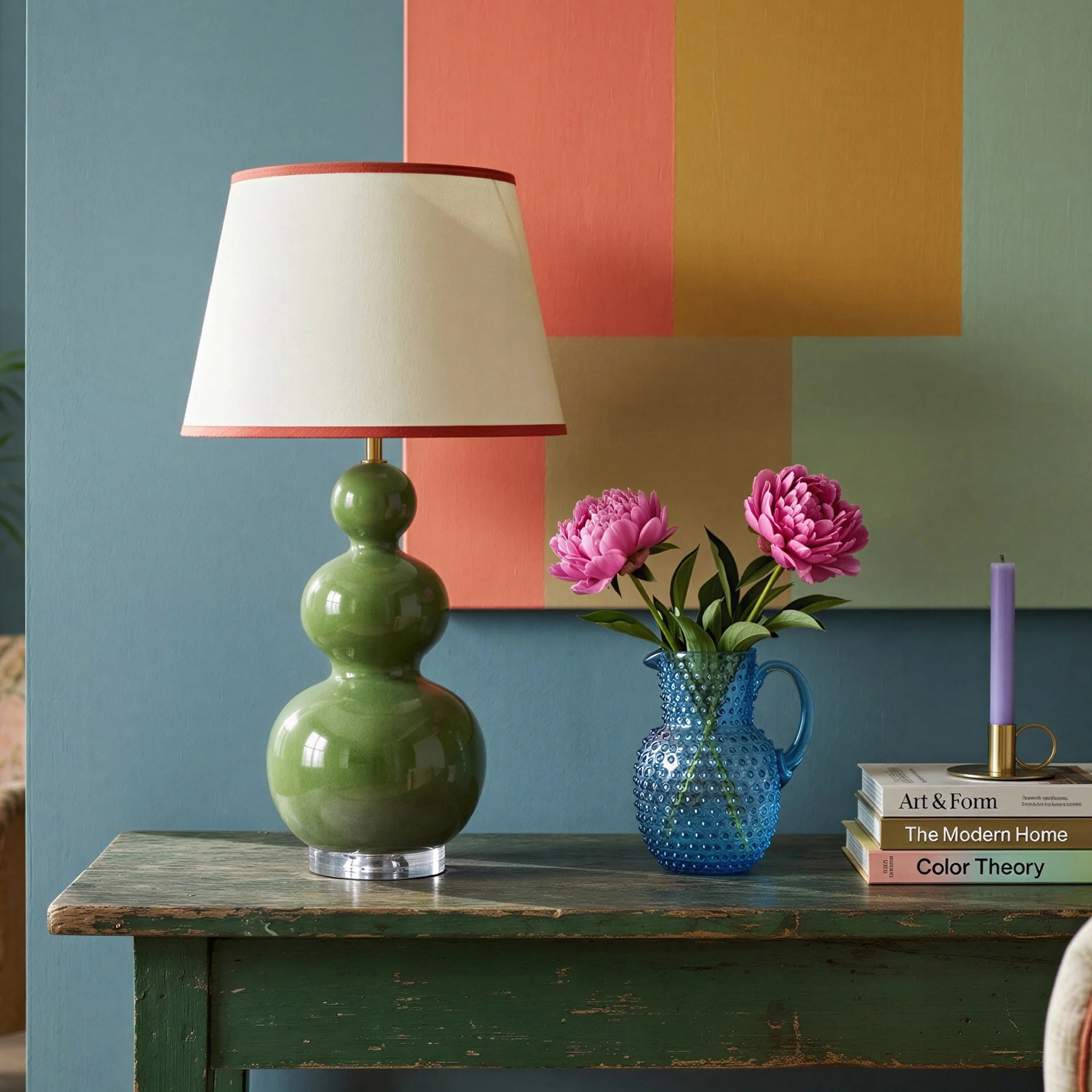 Murphy table lamp in green