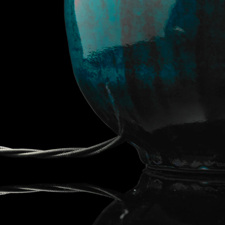 Nellie table lamp in a turquoise glaze - Image 3