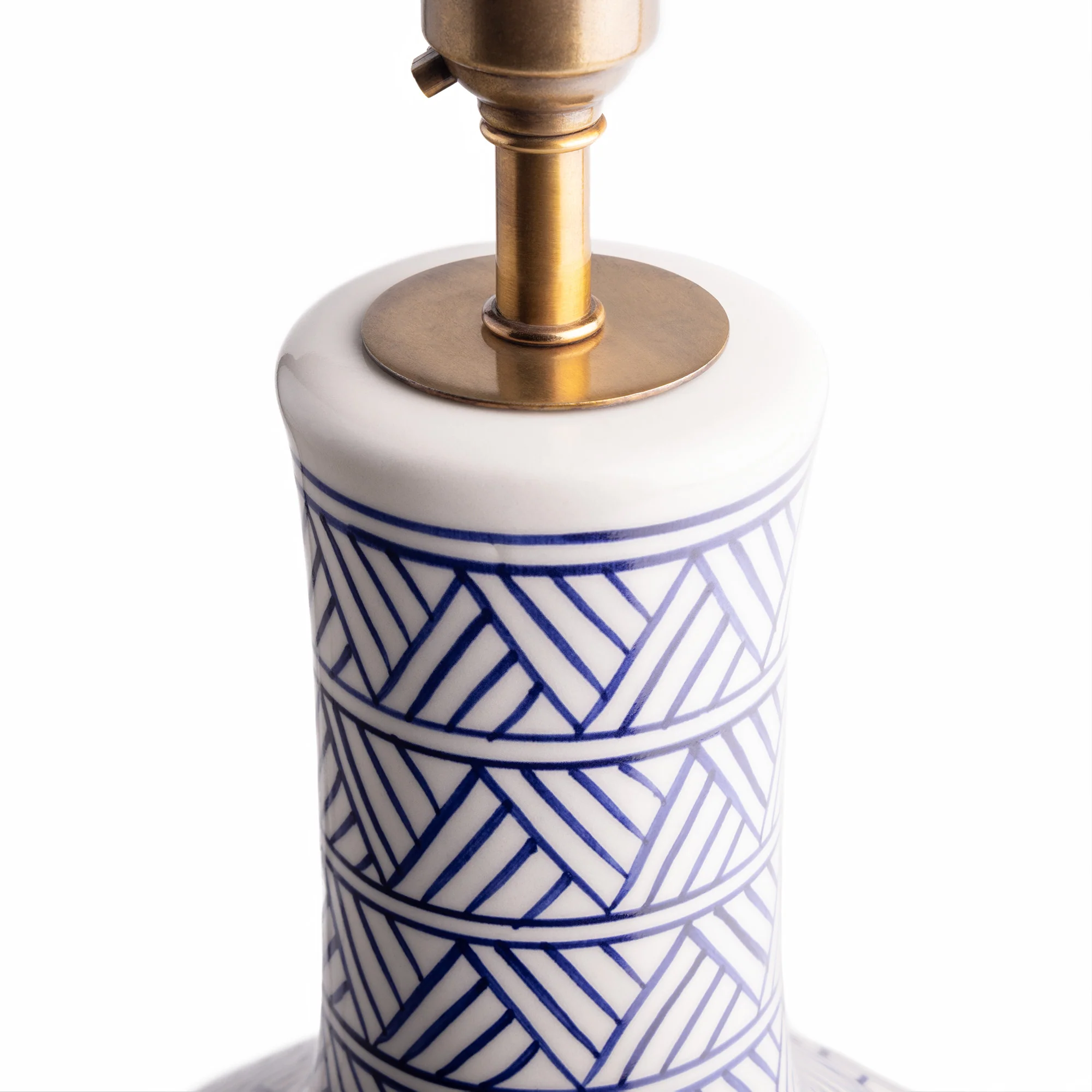 Nellie table lamp in blue and white - Image 3