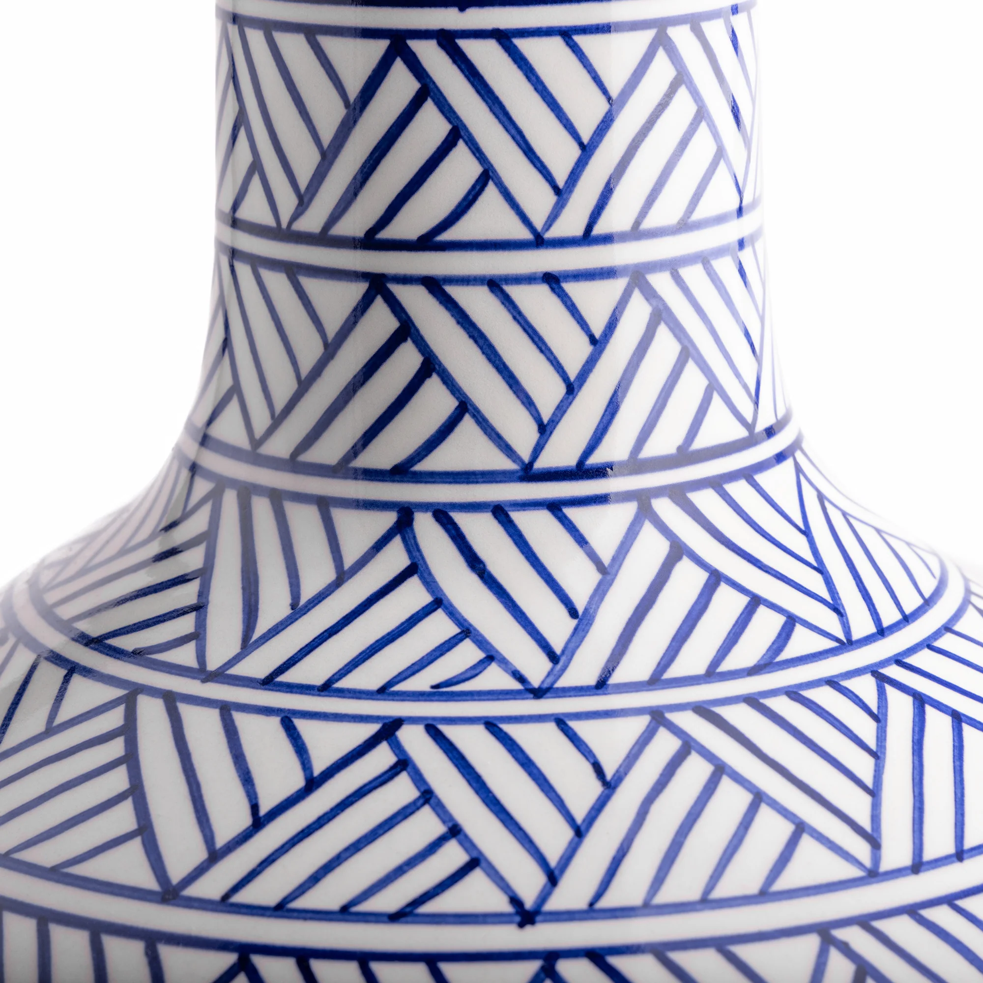 Nellie table lamp in blue and white - Image 6