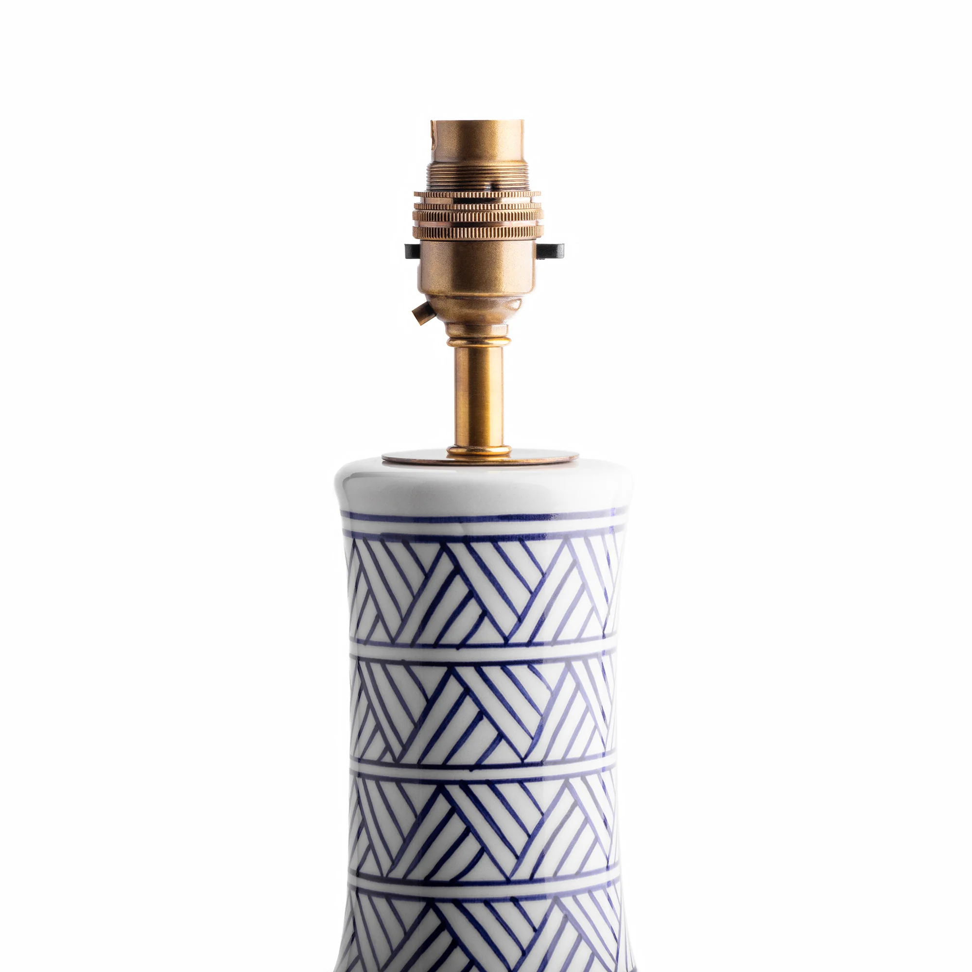 Nellie table lamp in blue and white - Image 7