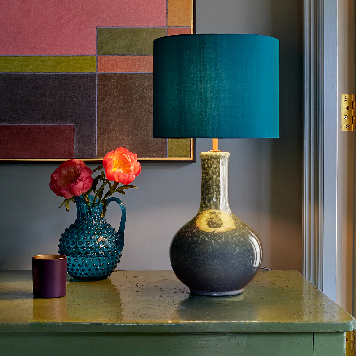 Nellie table lamp in spotted glaze - Image 2