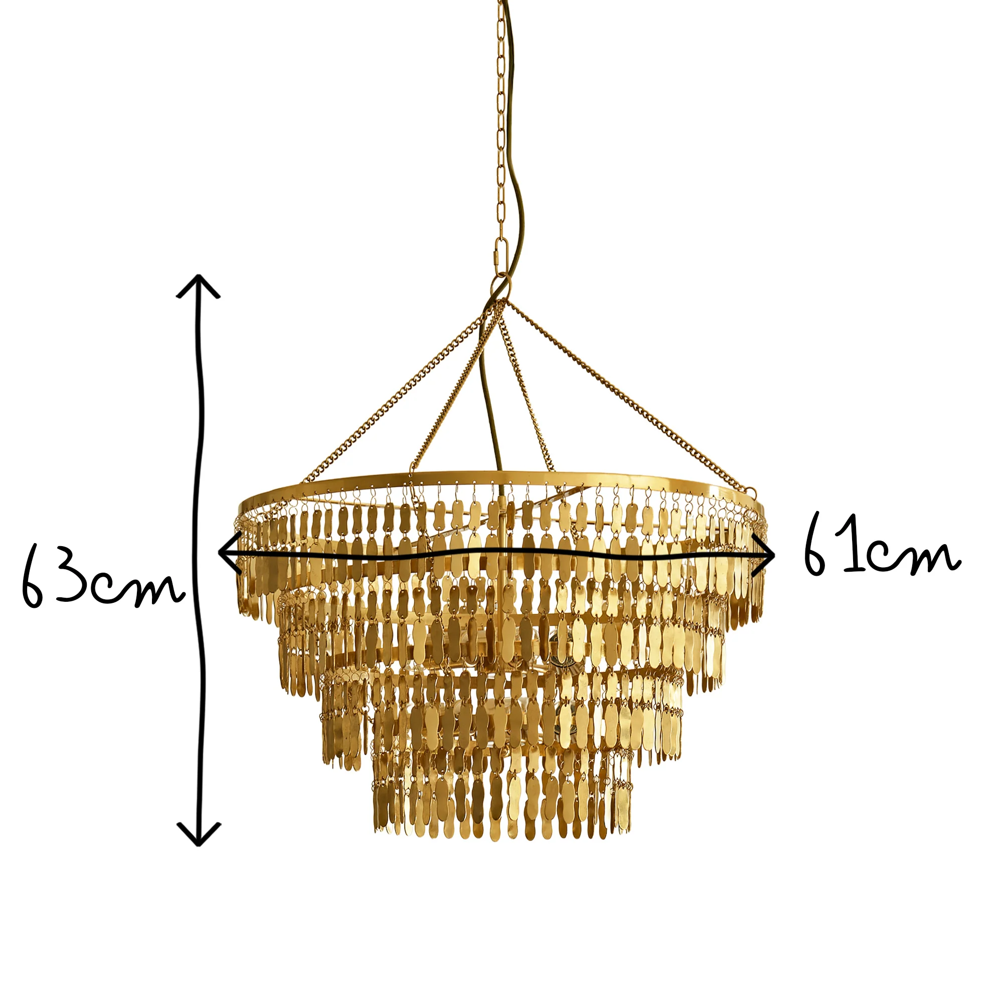 Nesma chandelier in antique brass - Image 11