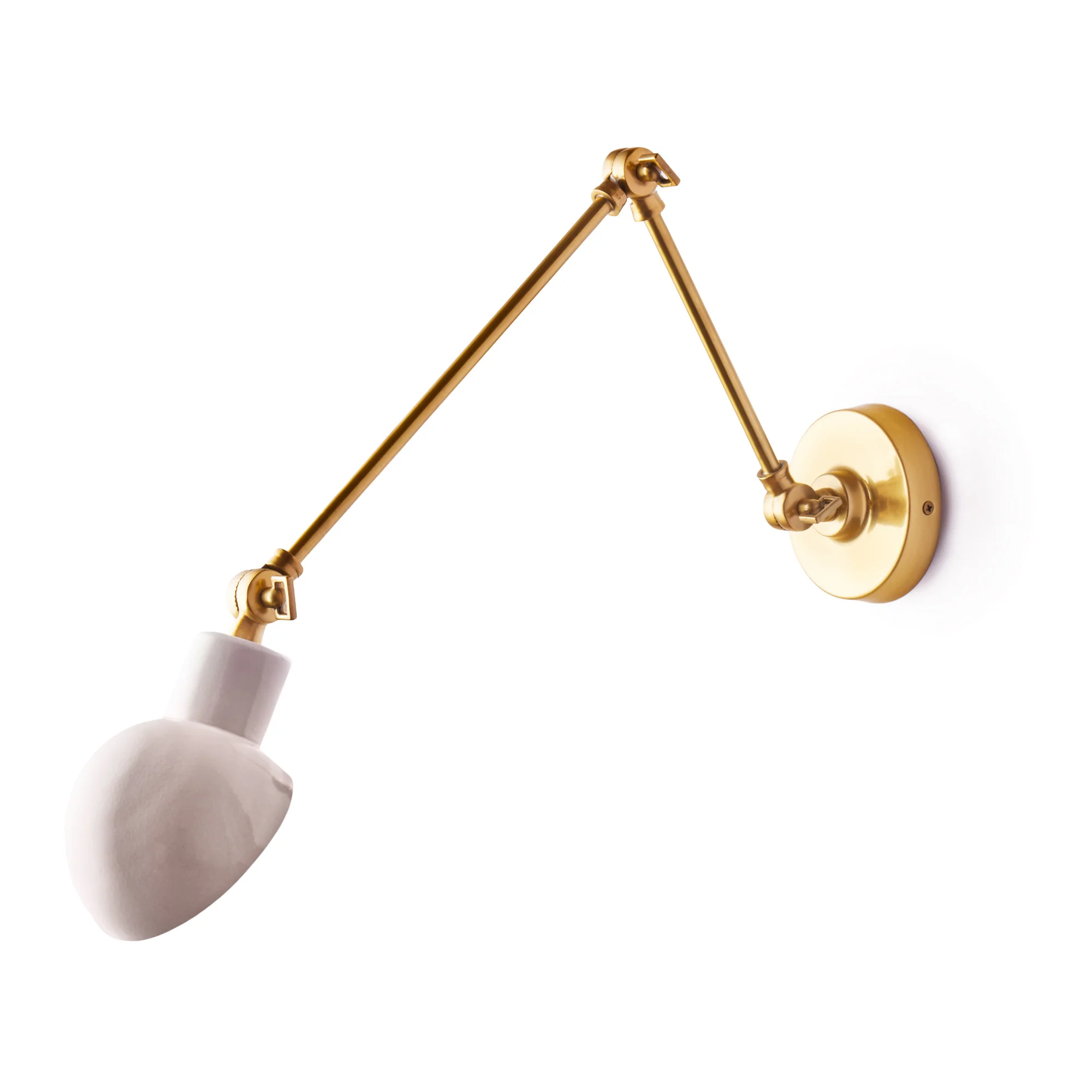 Nova wall light in brass and stone - Image 2
