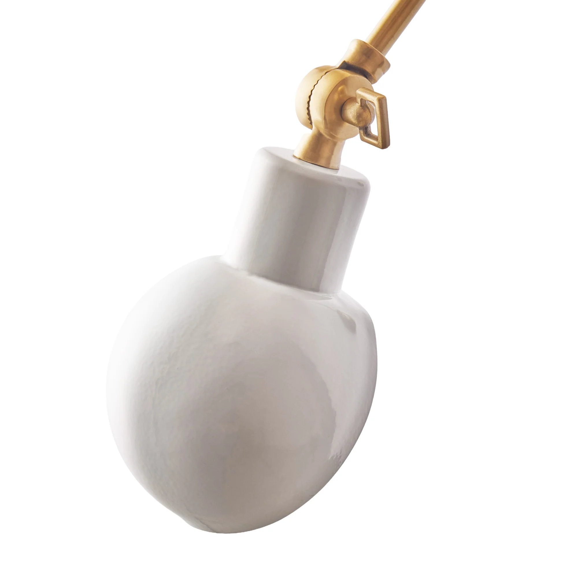 Nova wall light in brass and stone - Image 6