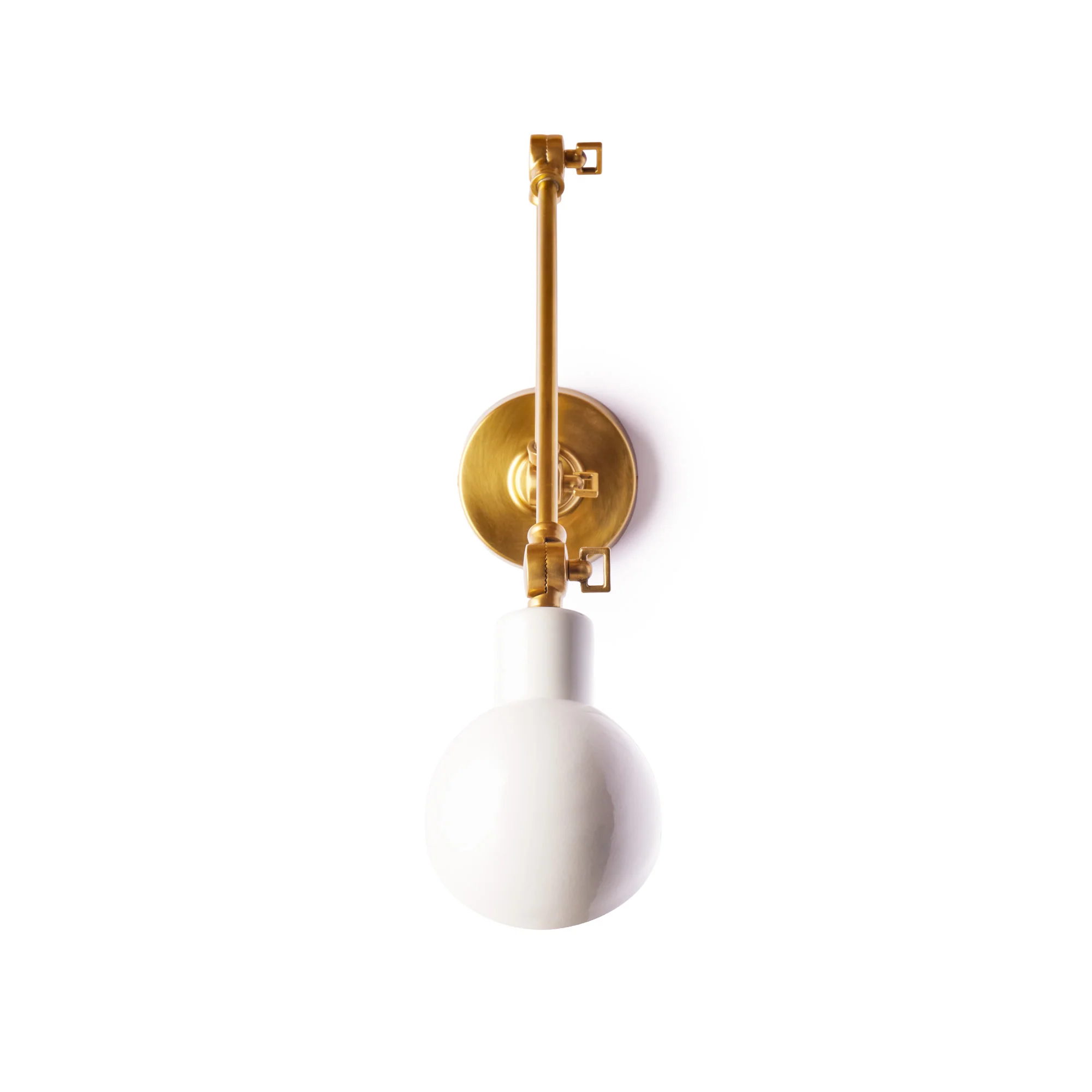 Nova wall light in brass and stone - Image 7