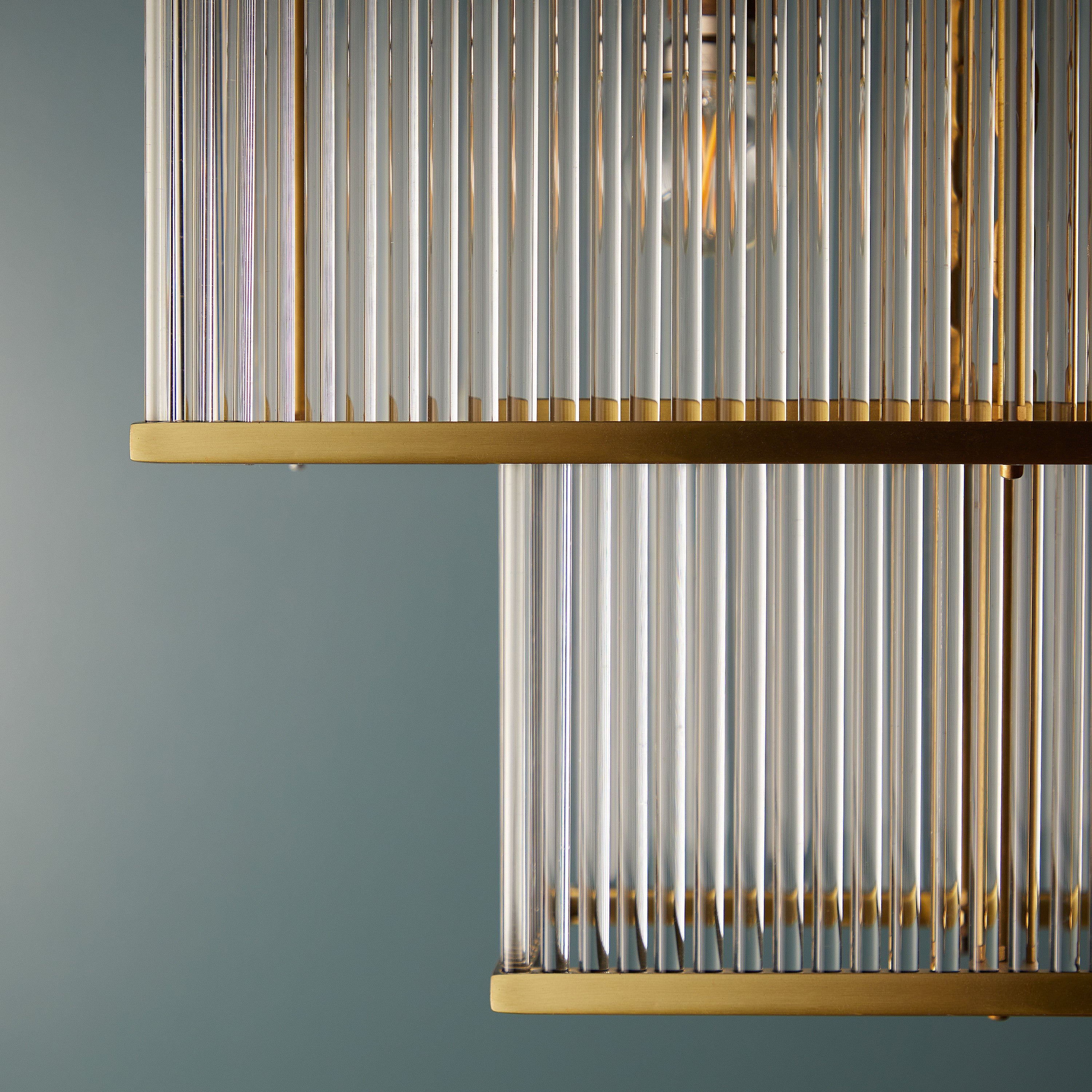 Odin chandelier in brass with glass rods - Image 3