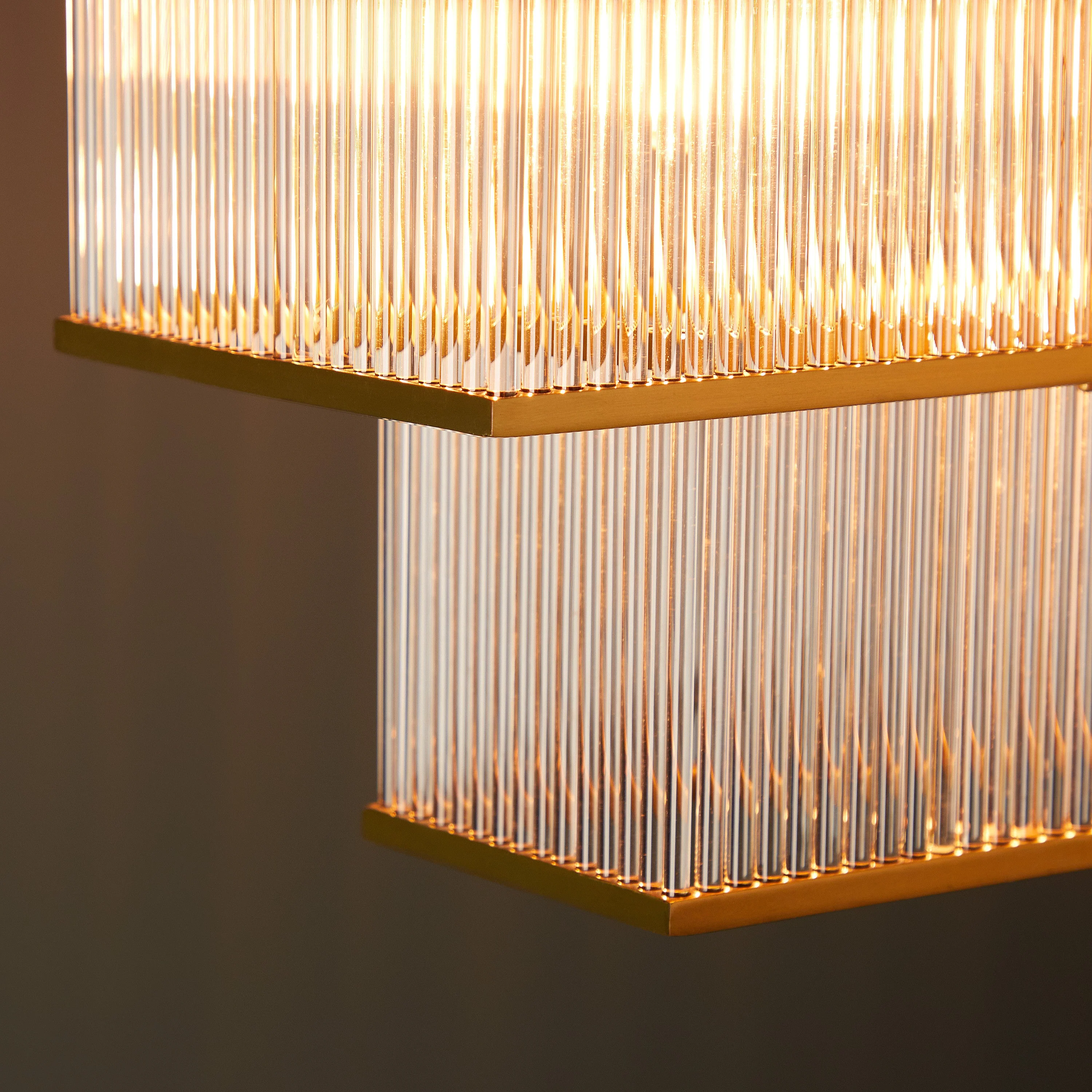 Odin chandelier in brass with glass rods - Image 5