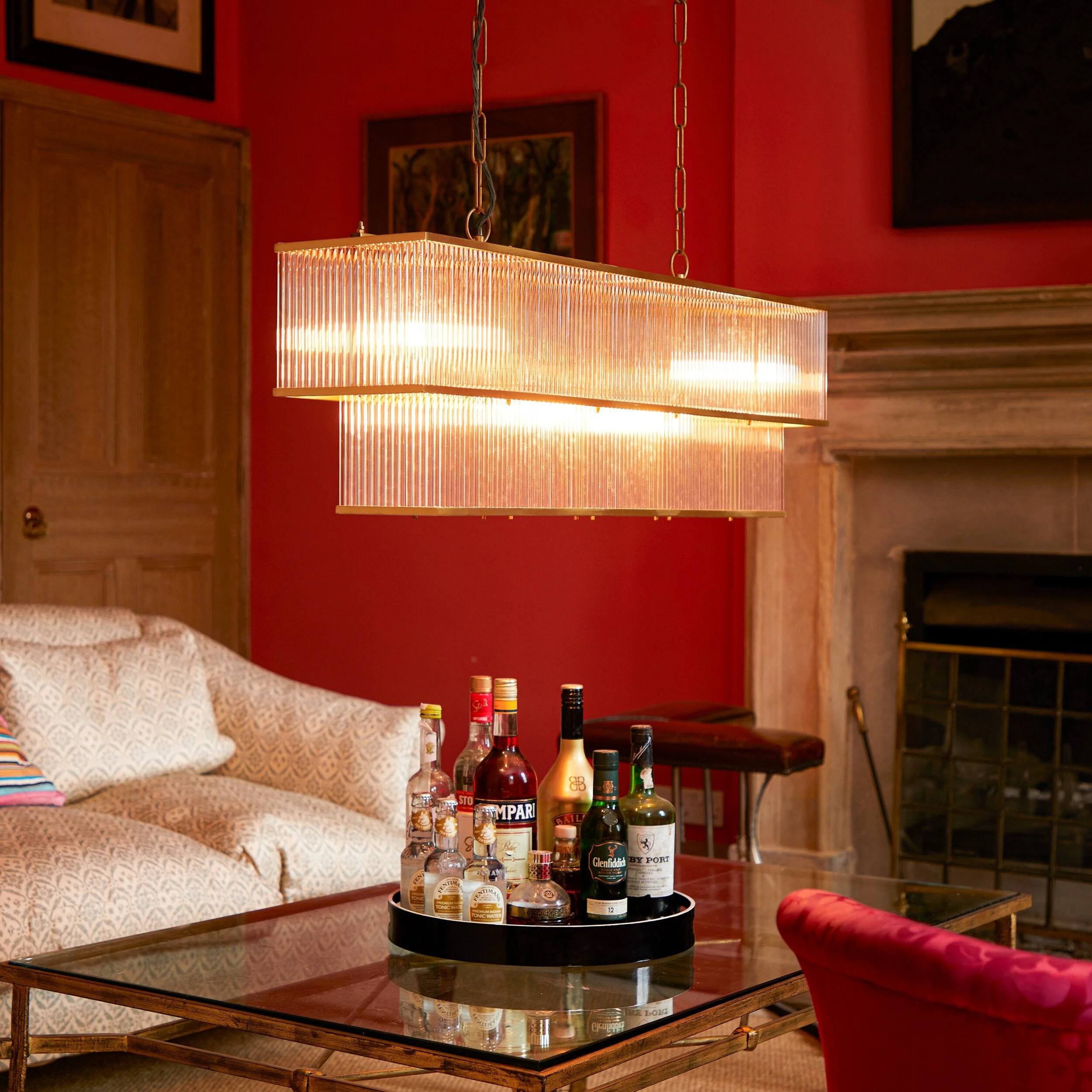 Odin chandelier in brass with glass rods - Image 9