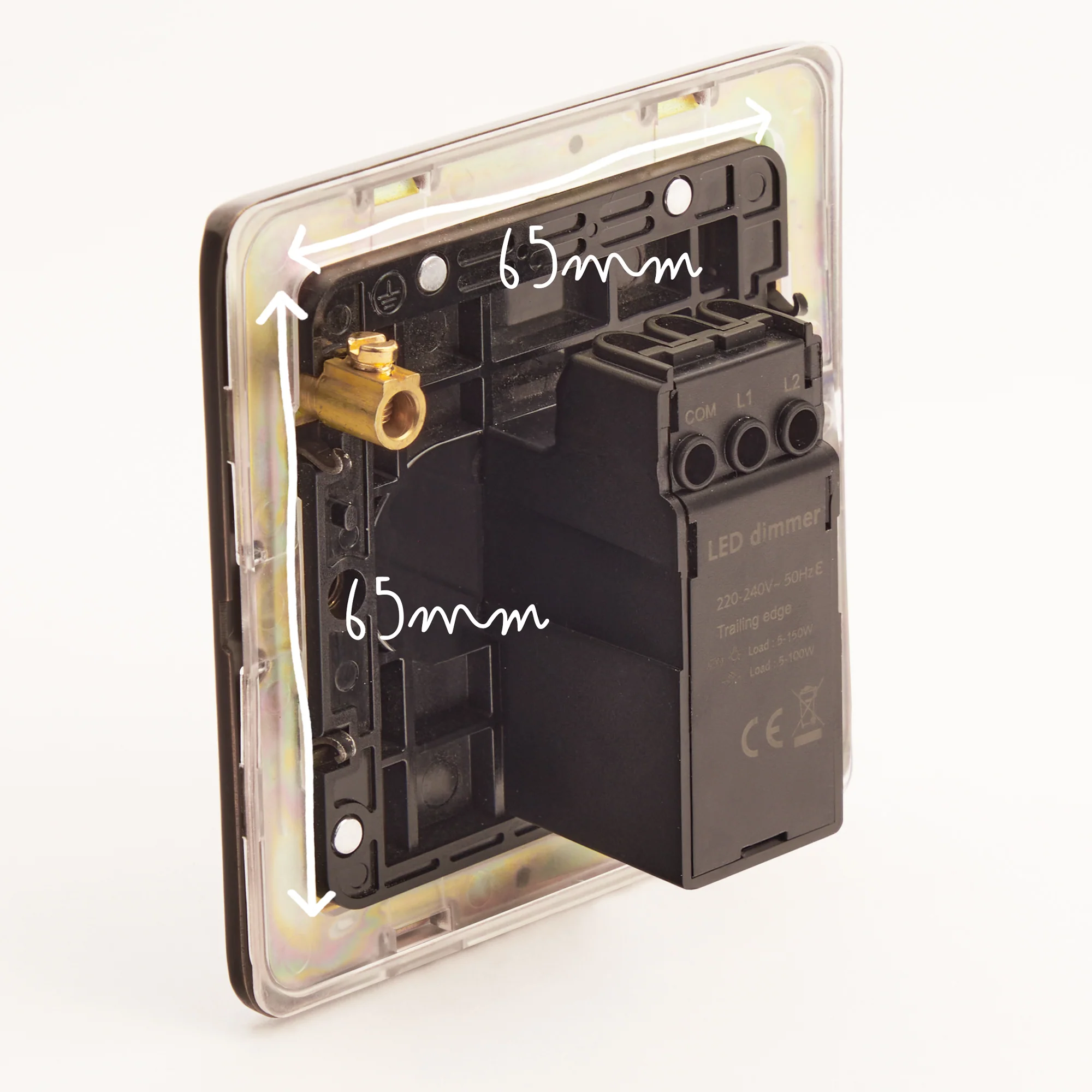 One gang 2 way Florence dimmer switch in brass - Image 6
