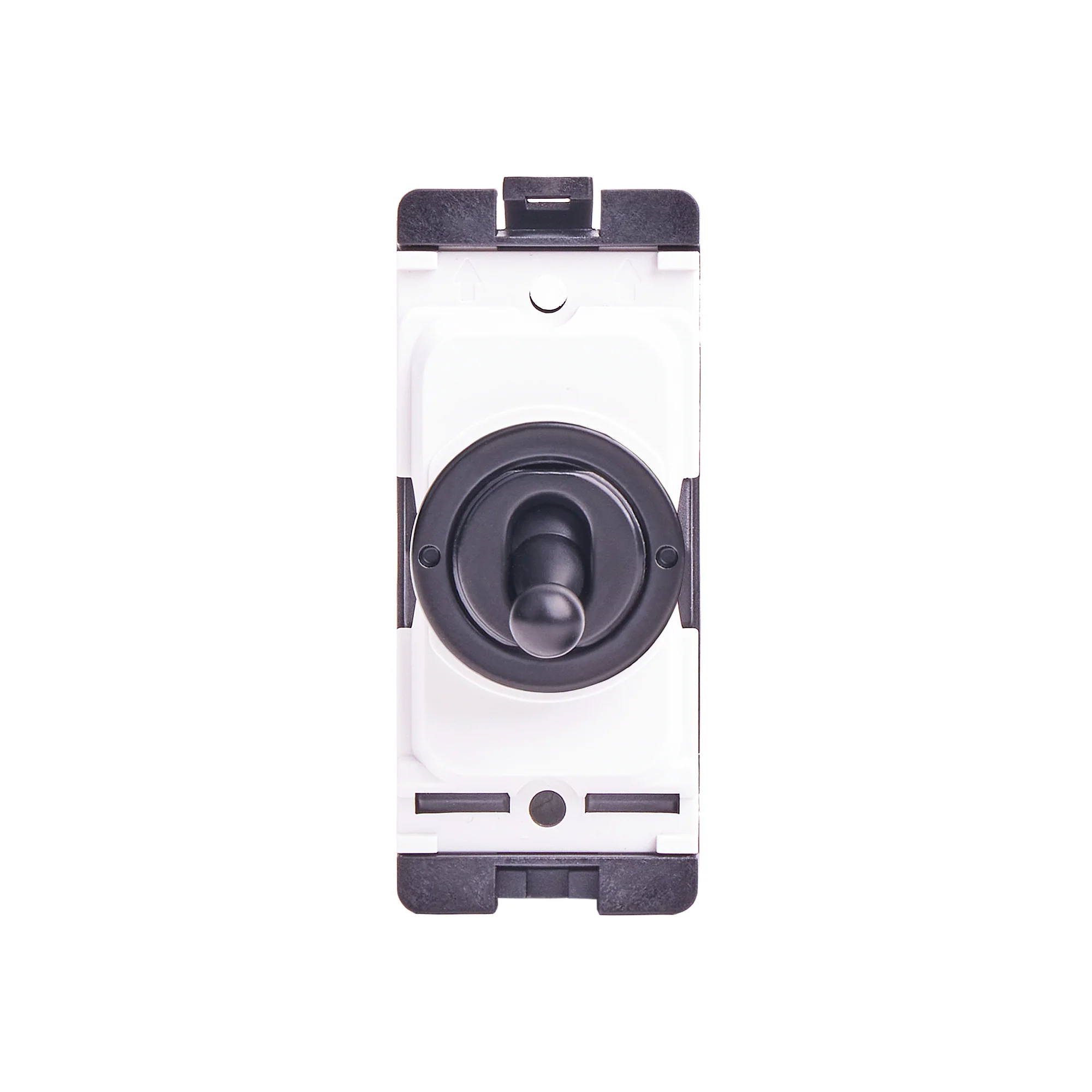 One gang Florence Intermediate toggle switch module in black