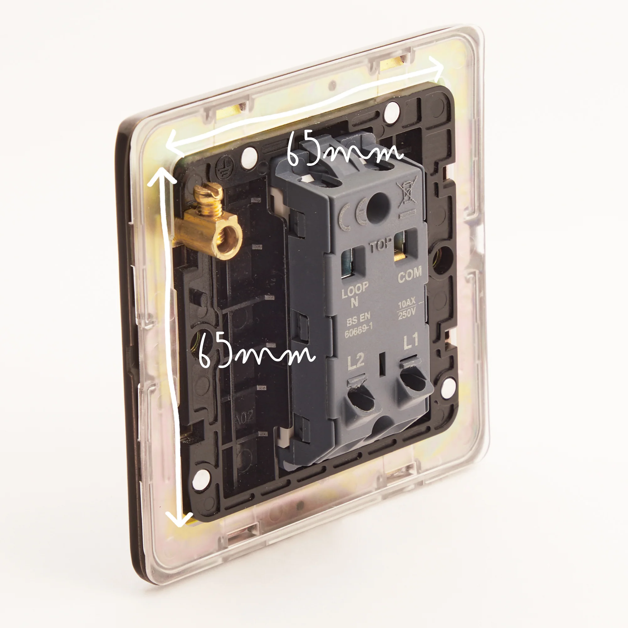 One gang 2 way Florence toggle switch in brass - Image 7