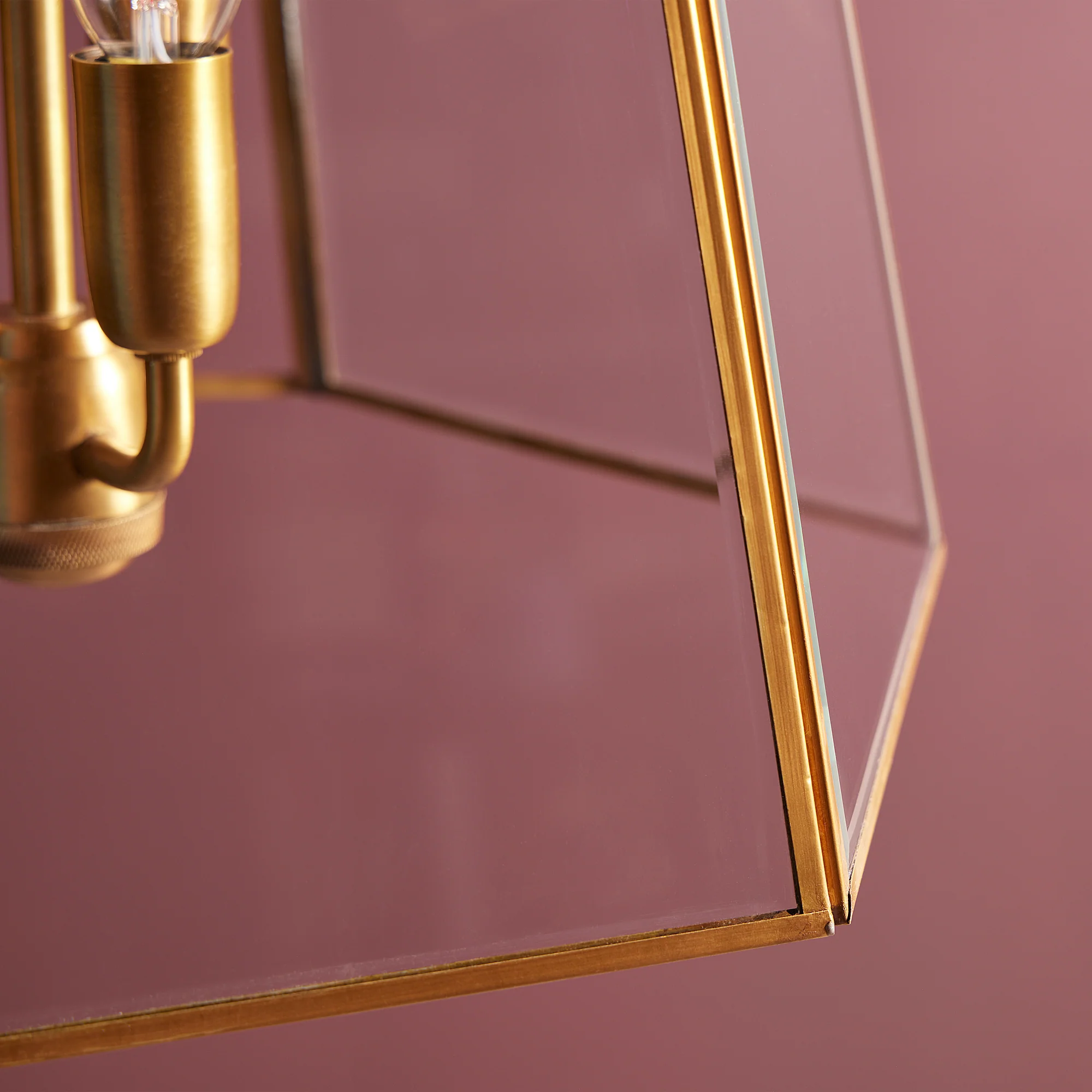 Ophelia pendant light in brass and glass - Image 3
