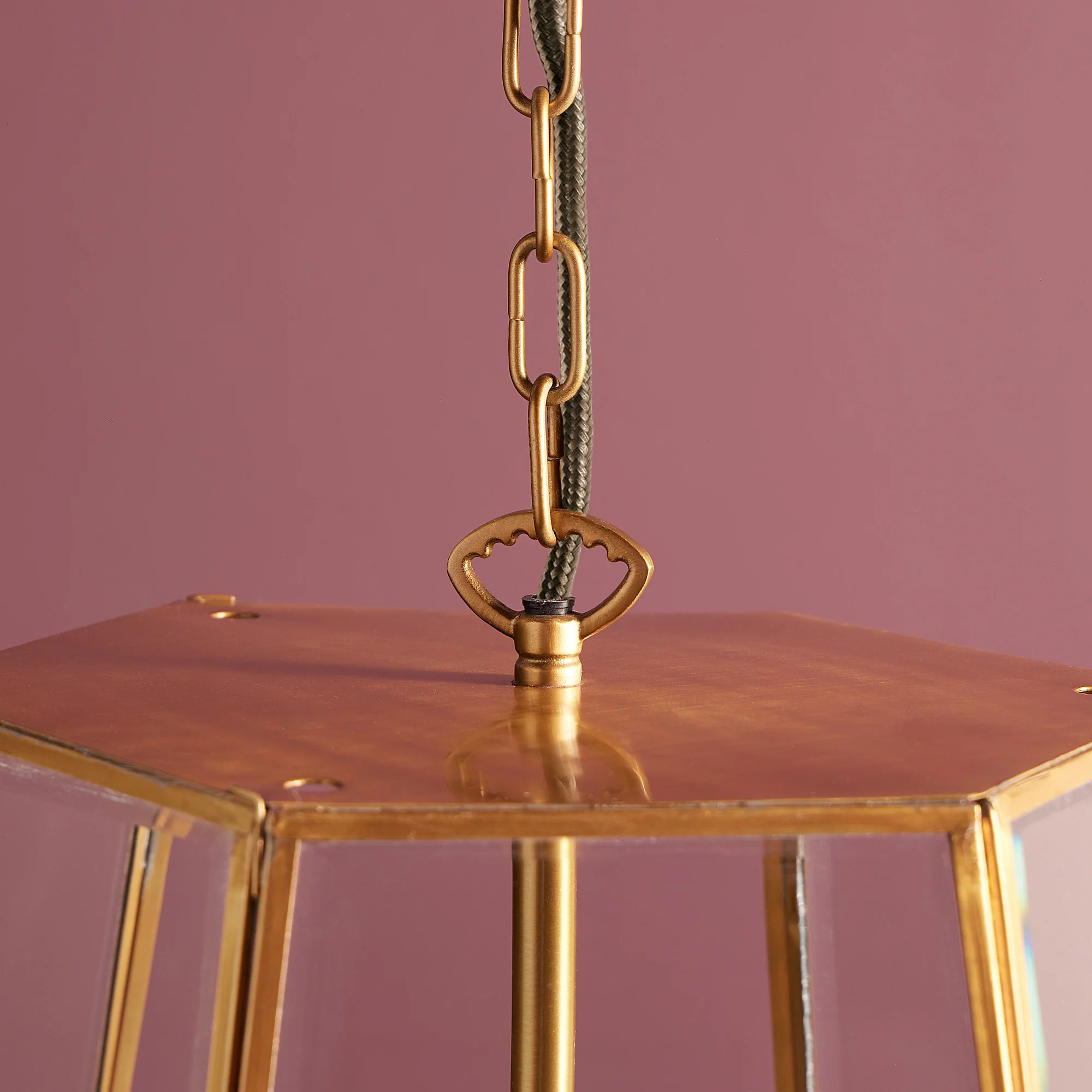 Ophelia pendant light in brass and glass - Image 6