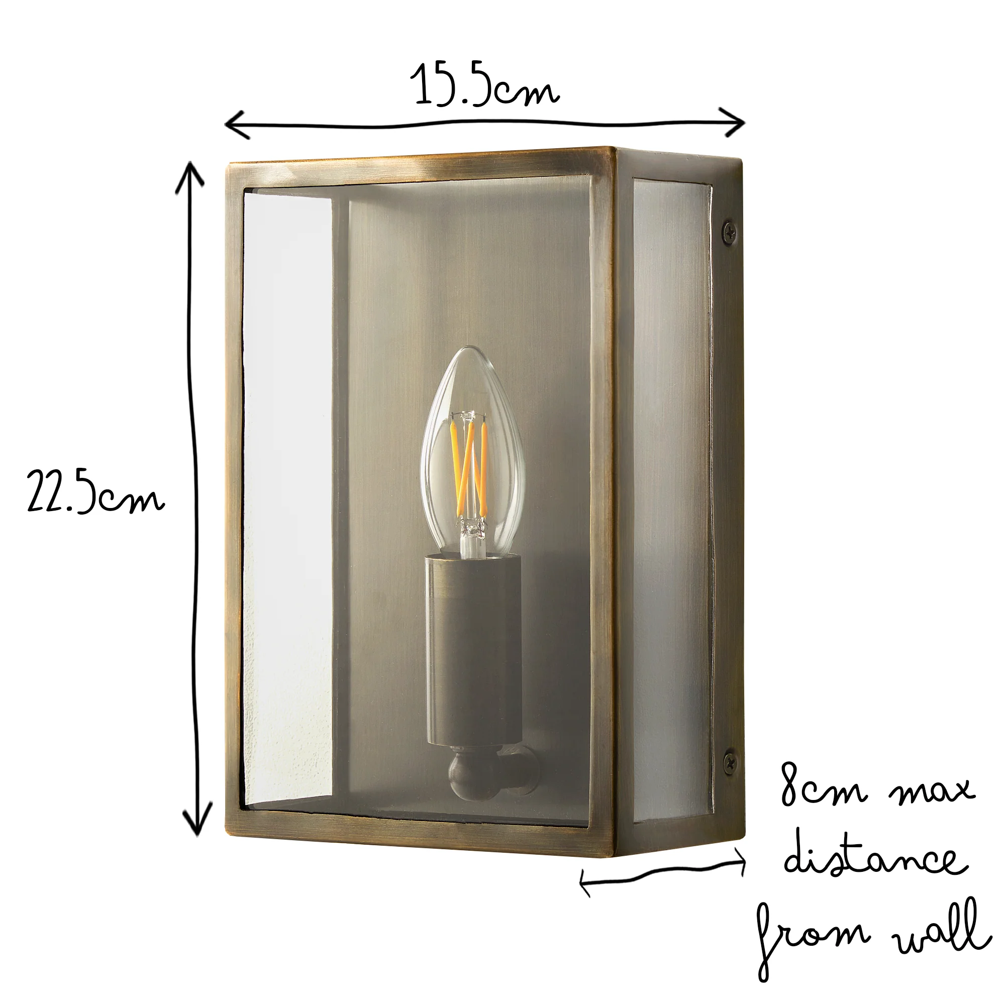 Orford IP44 exterior wall light in bronze - Image 8