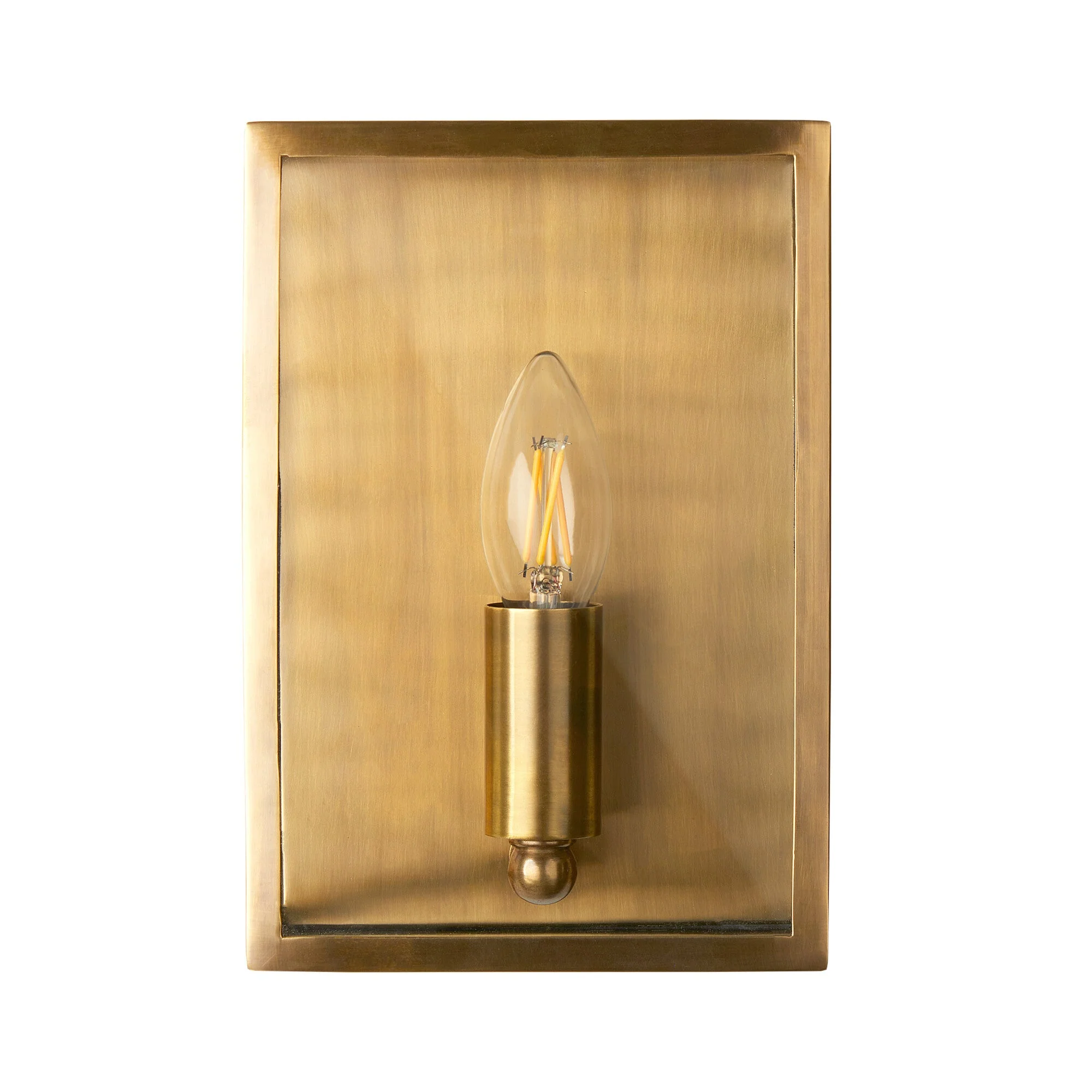 Orford IP44 exterior wall light in antique brass - Image 8