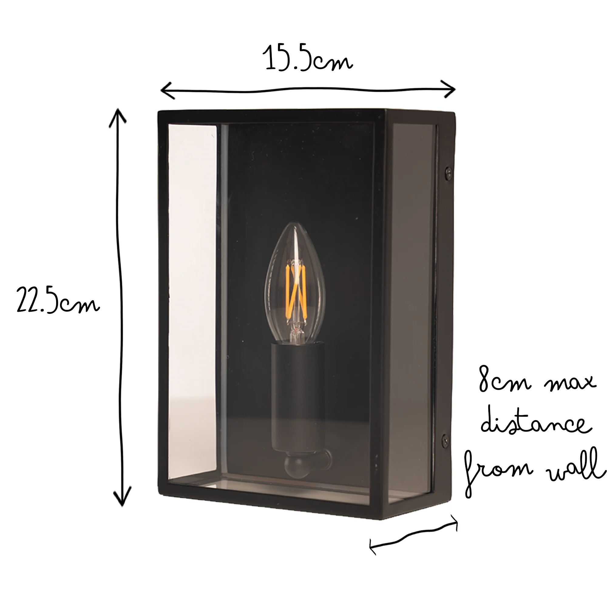 Orford IP44 exterior wall light in blackened brass - Image 9