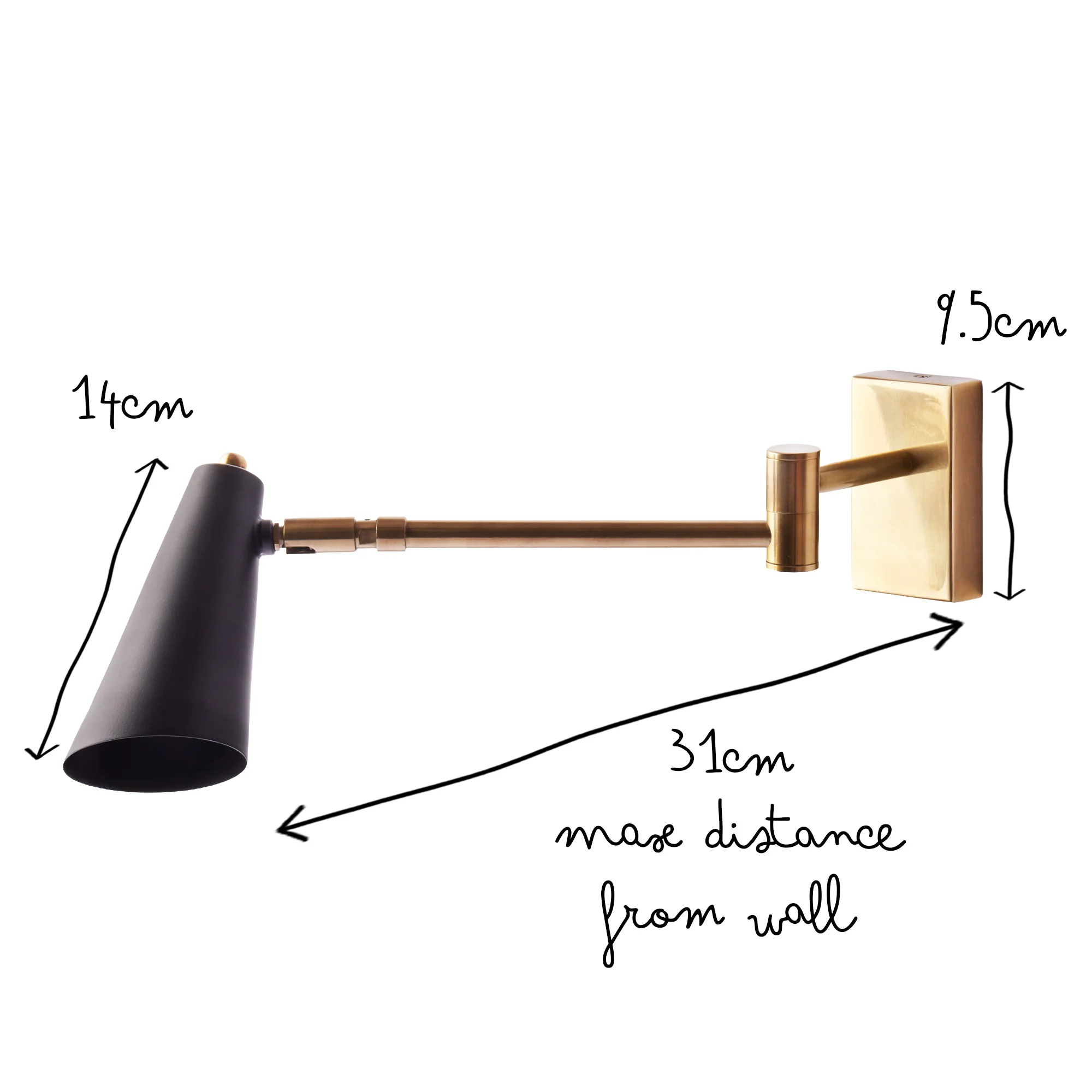 Otis adjustable wall light in black - Image 11