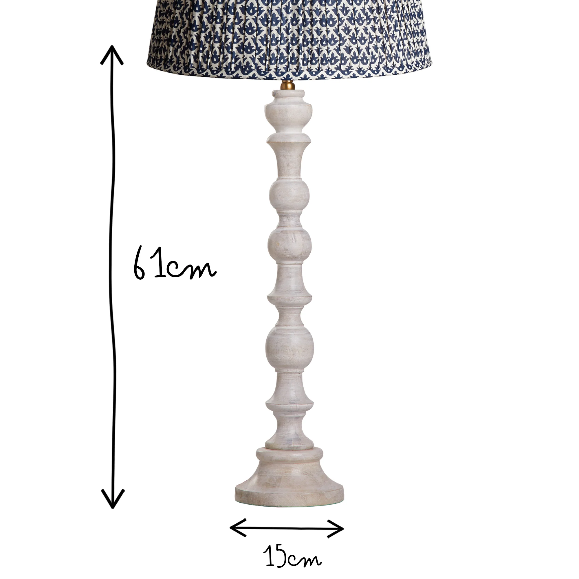 Paradiso table lamp in whitewash - Image 6