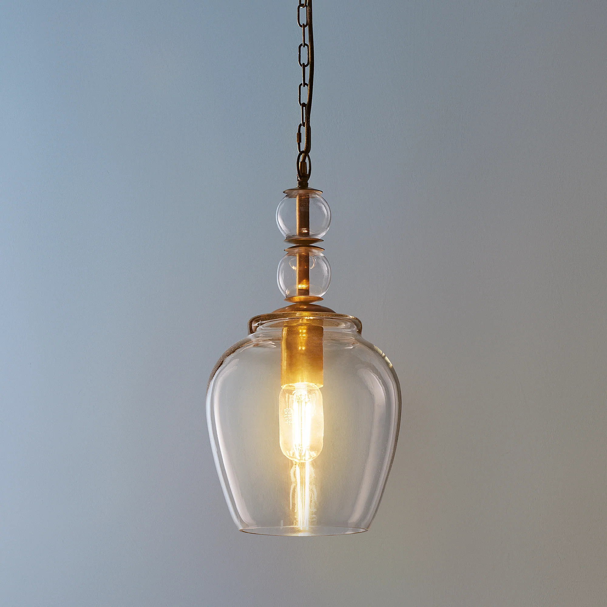 Pecadillo pendant light in glass with brass - Image 2