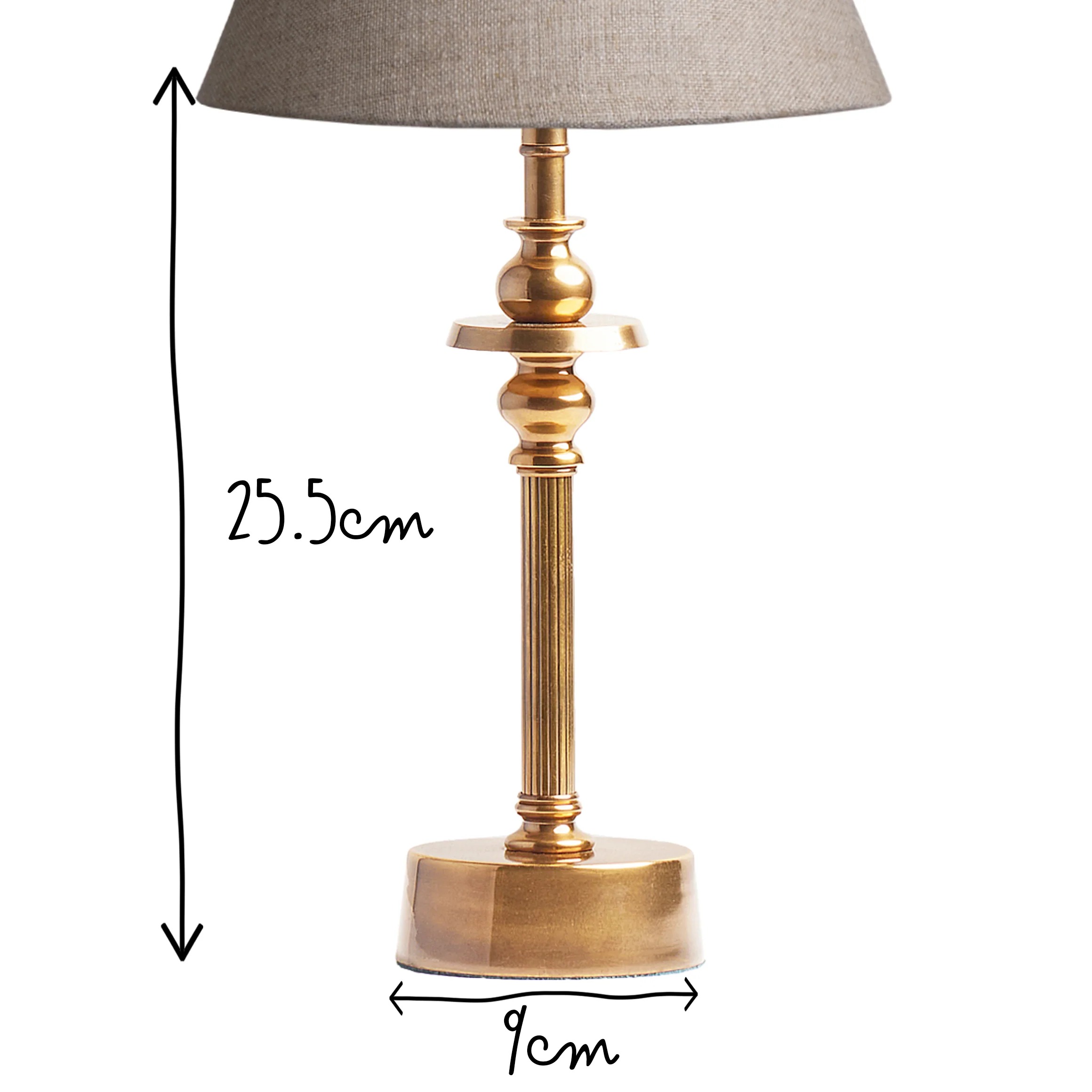 Phileas rechargeable table lamp in antique brass - Image 15