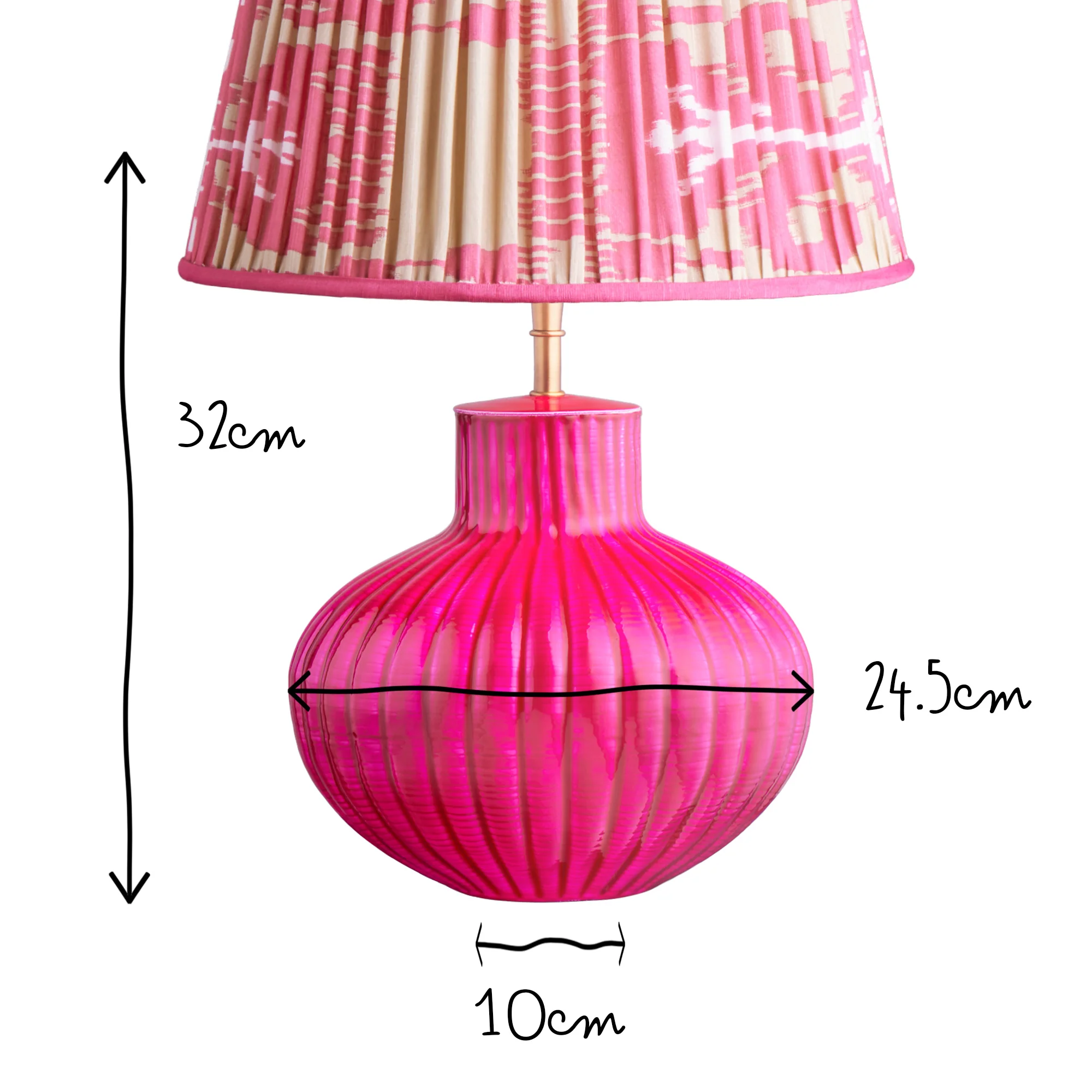 Philomena table lamp in pink - Image 7