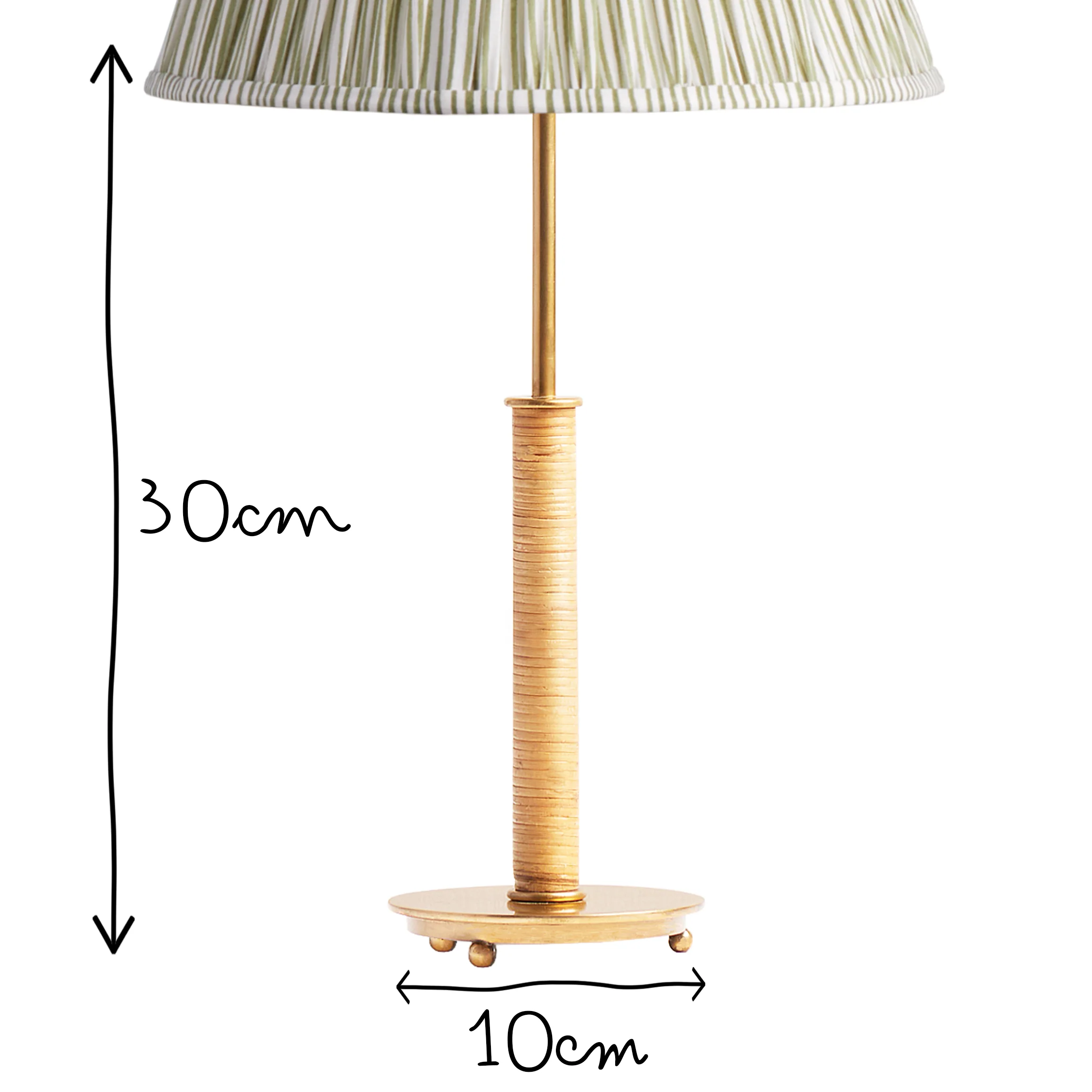 Piaf rechargeable table lamp in brass and wrapped cane - Image 12