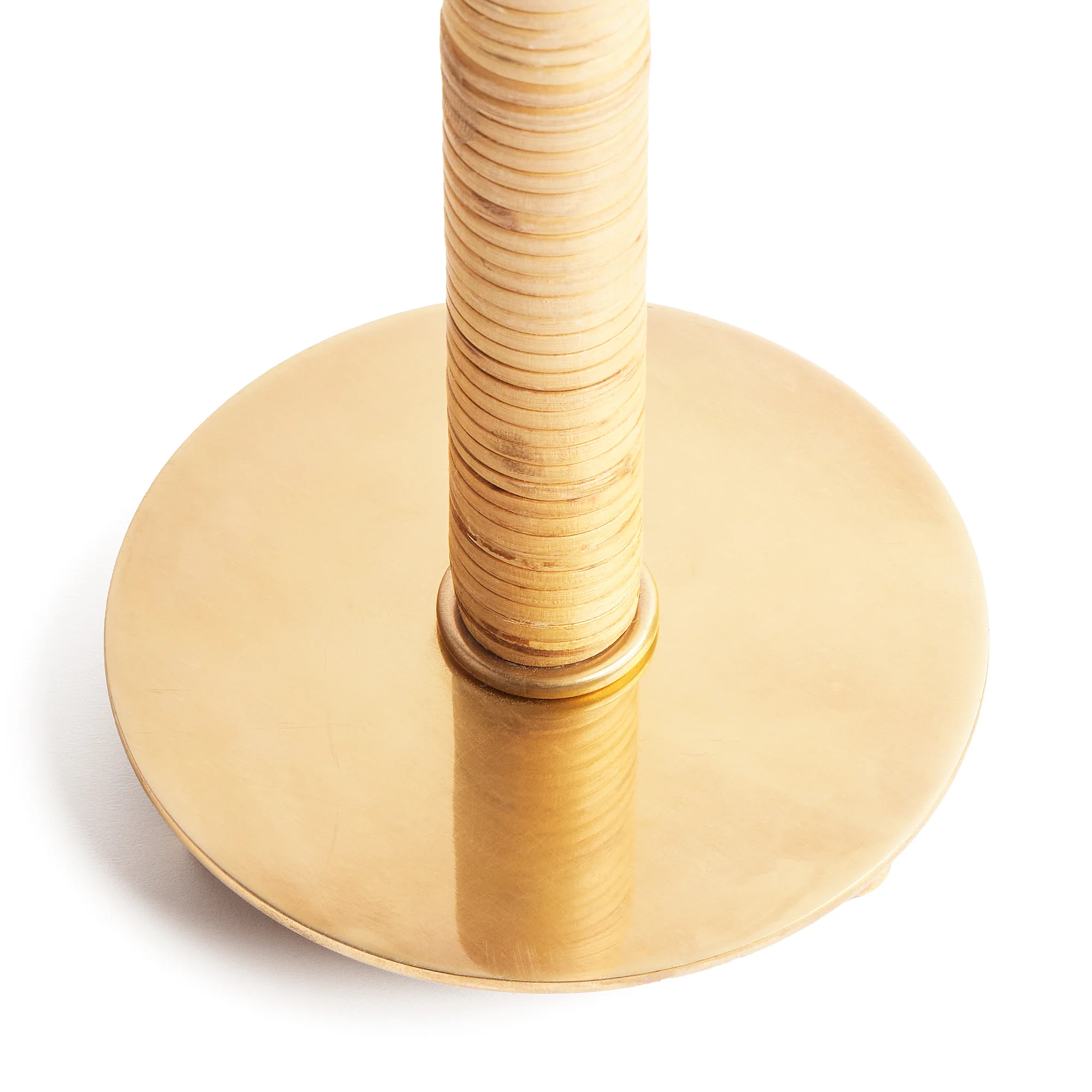 Piaf rechargeable table lamp in brass and wrapped cane - Image 8